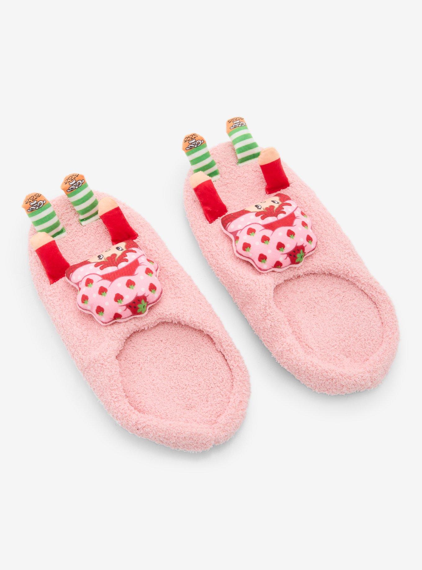 Strawberry Shortcake Figural Sherpa Slippers, , hi-res