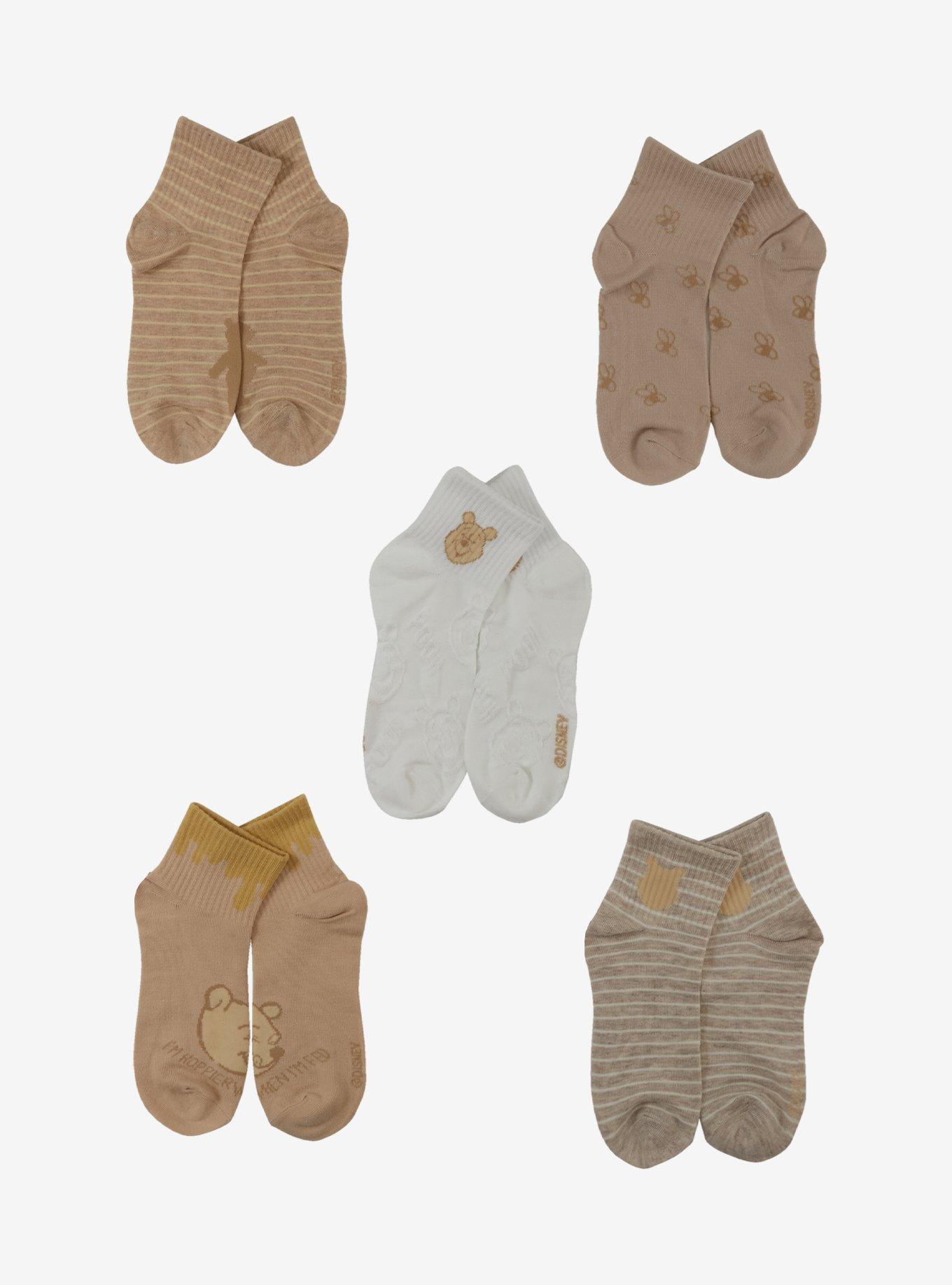 Disney Winnie The Pooh Silhouette Ankle Socks 5 Pair, , hi-res