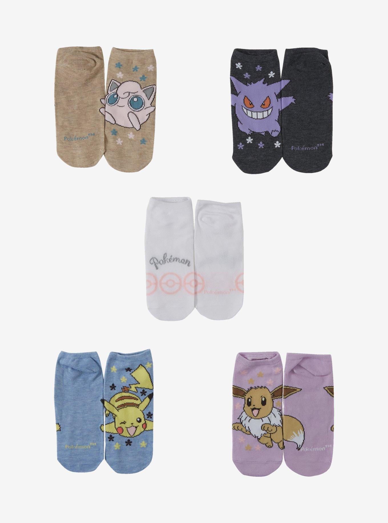 Pokémon Star Character No-Show Socks 5 Pair, , hi-res