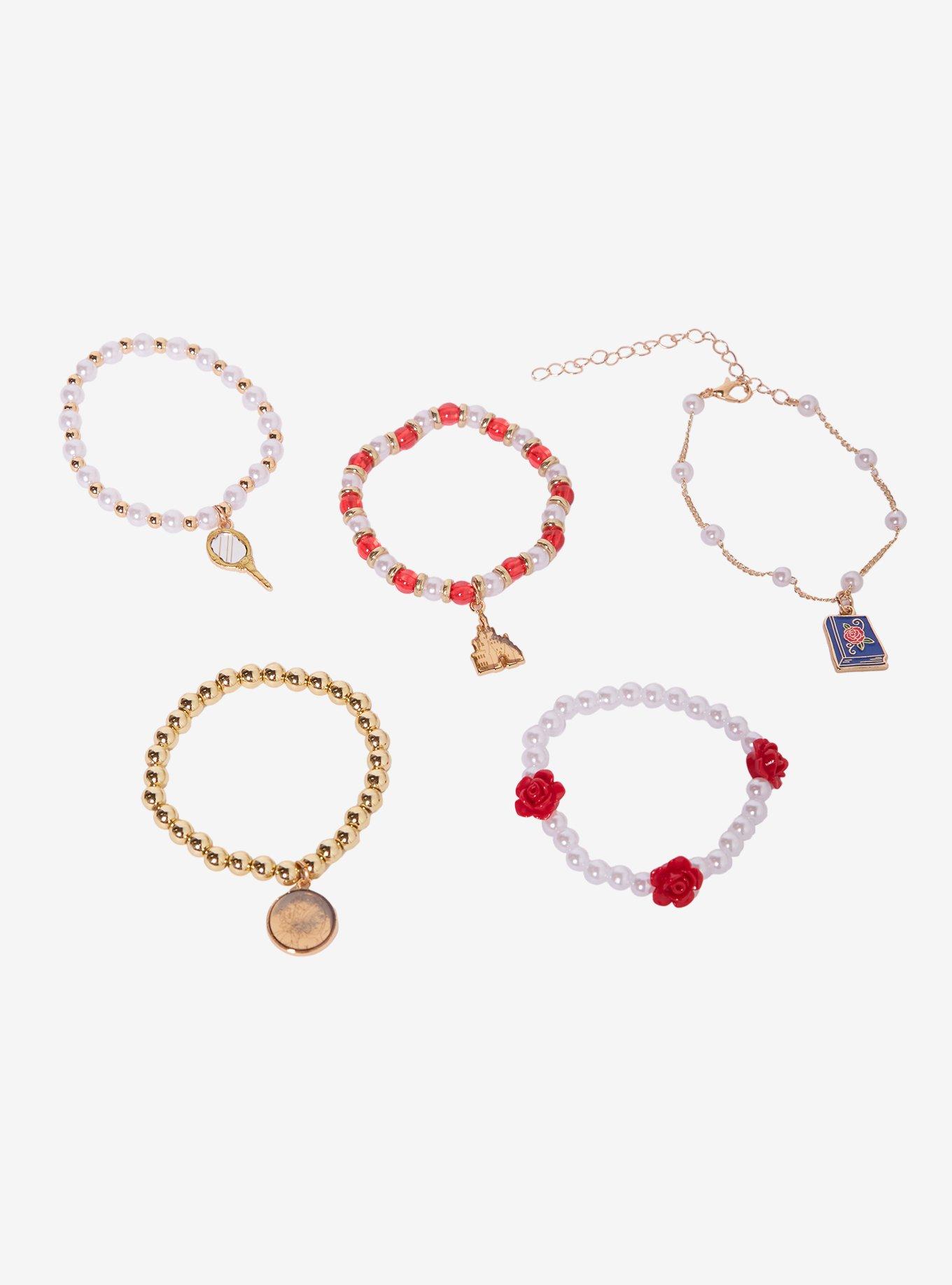 Disney Beauty and The Beast Belle Icons Bracelet Set - BoxLunch Exclusive, , hi-res