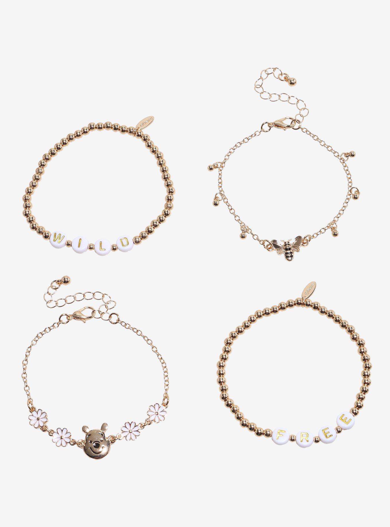 Disney Winnie the Pooh Floral Beaded Bracelet Set - BoxLunch Exclusive, , hi-res