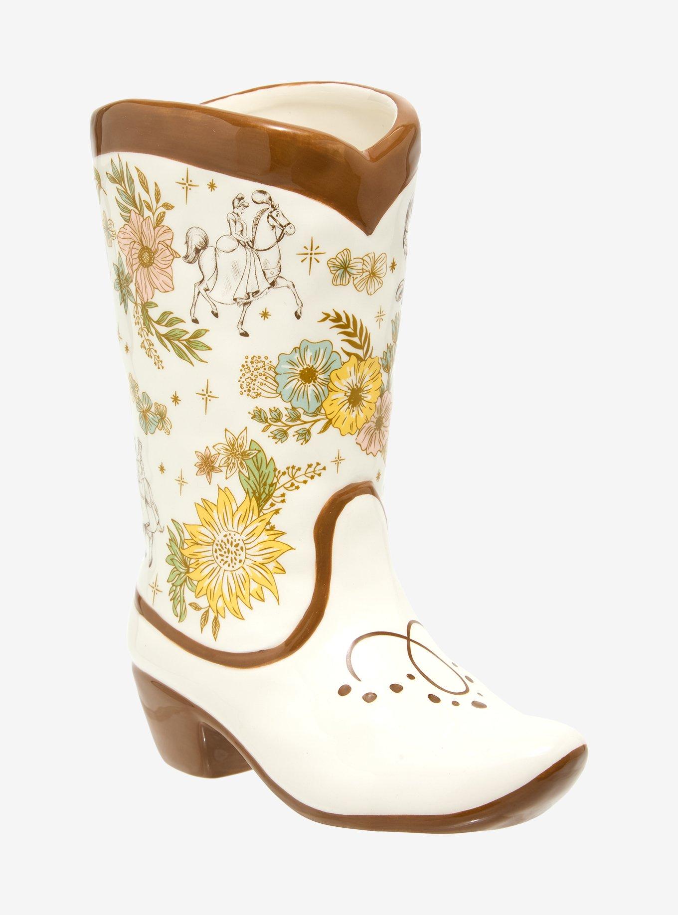 Disney Princess Cowgirl Boot Figural Vase &mdash; BoxLunch Exclusive, , hi-res