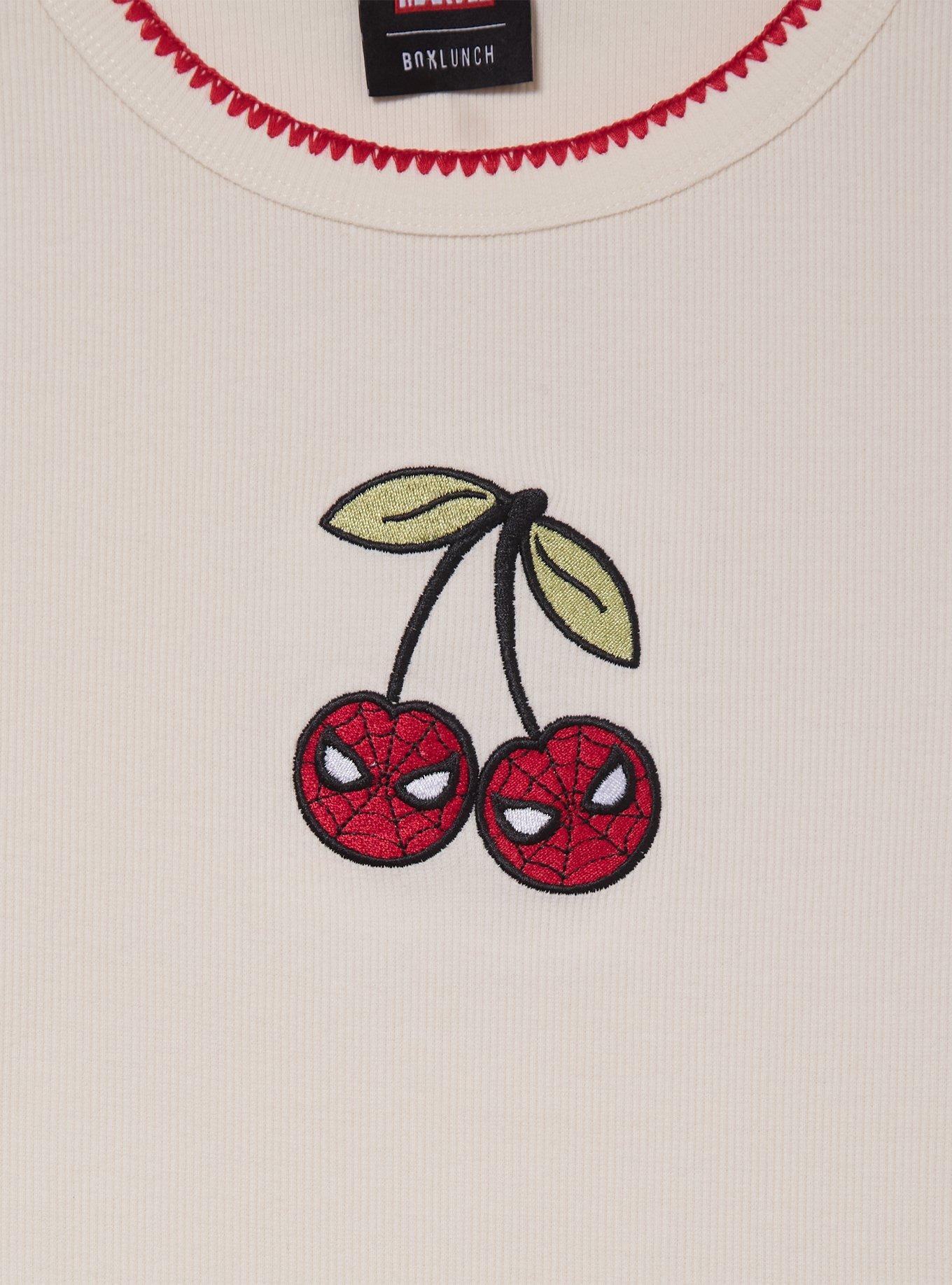 Marvel Spider-Man Cherries Embroidered Women's Tank Top - BoxLunch Exclusive, , hi-res