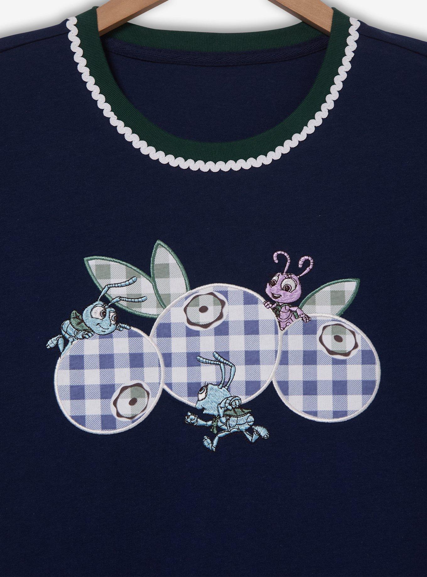 Disney Pixar A Bug's Life Blueberry Gingham Women's Plus T-Shirt — BoxLunch Exclusive