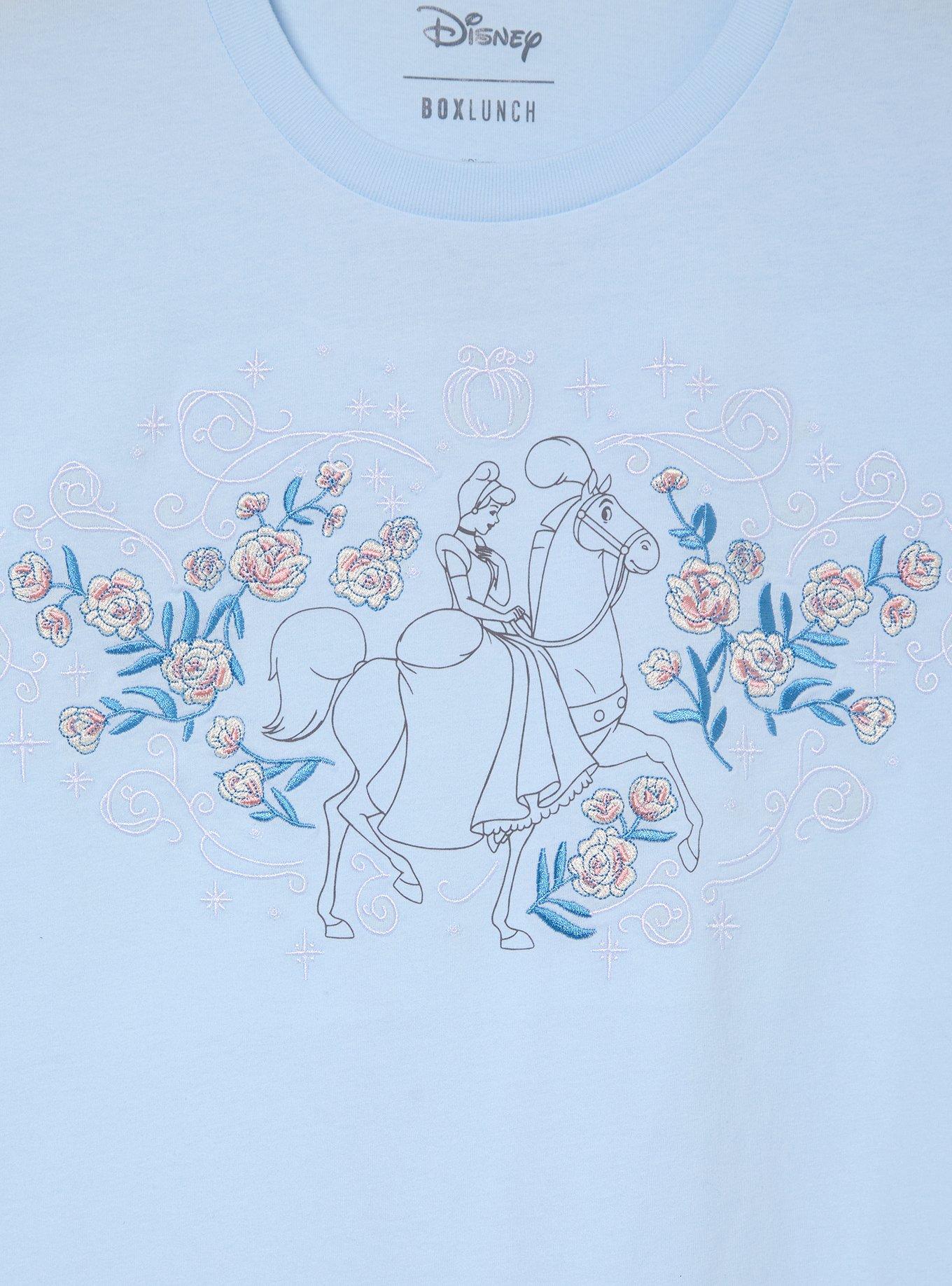 Disney Cinderella Horse Floral Women's T-Shirt &mdash; BoxLunch Exclusive, BABY BLUE, alternate