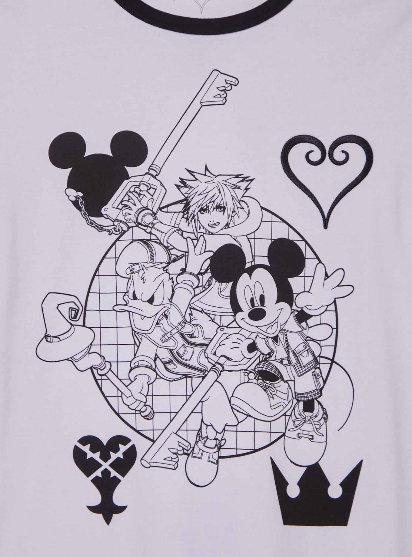 Disney Kingdom Hearts Tonal Group Portrait Women's T-Shirt - BoxLunch Exclusive, , hi-res