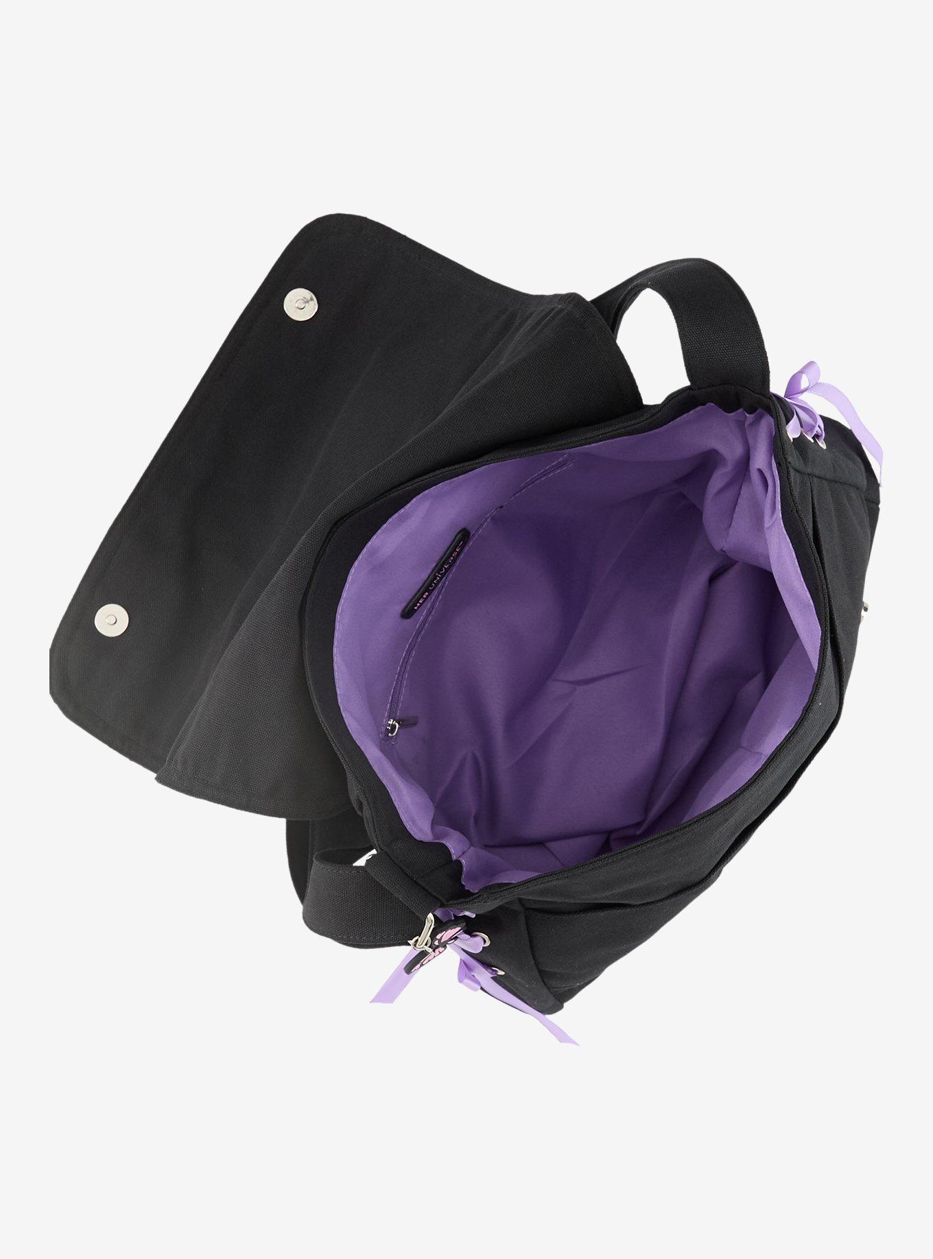 Kuromi Purple Butterfly Garden Ribbon Messenger Bag, , alternate