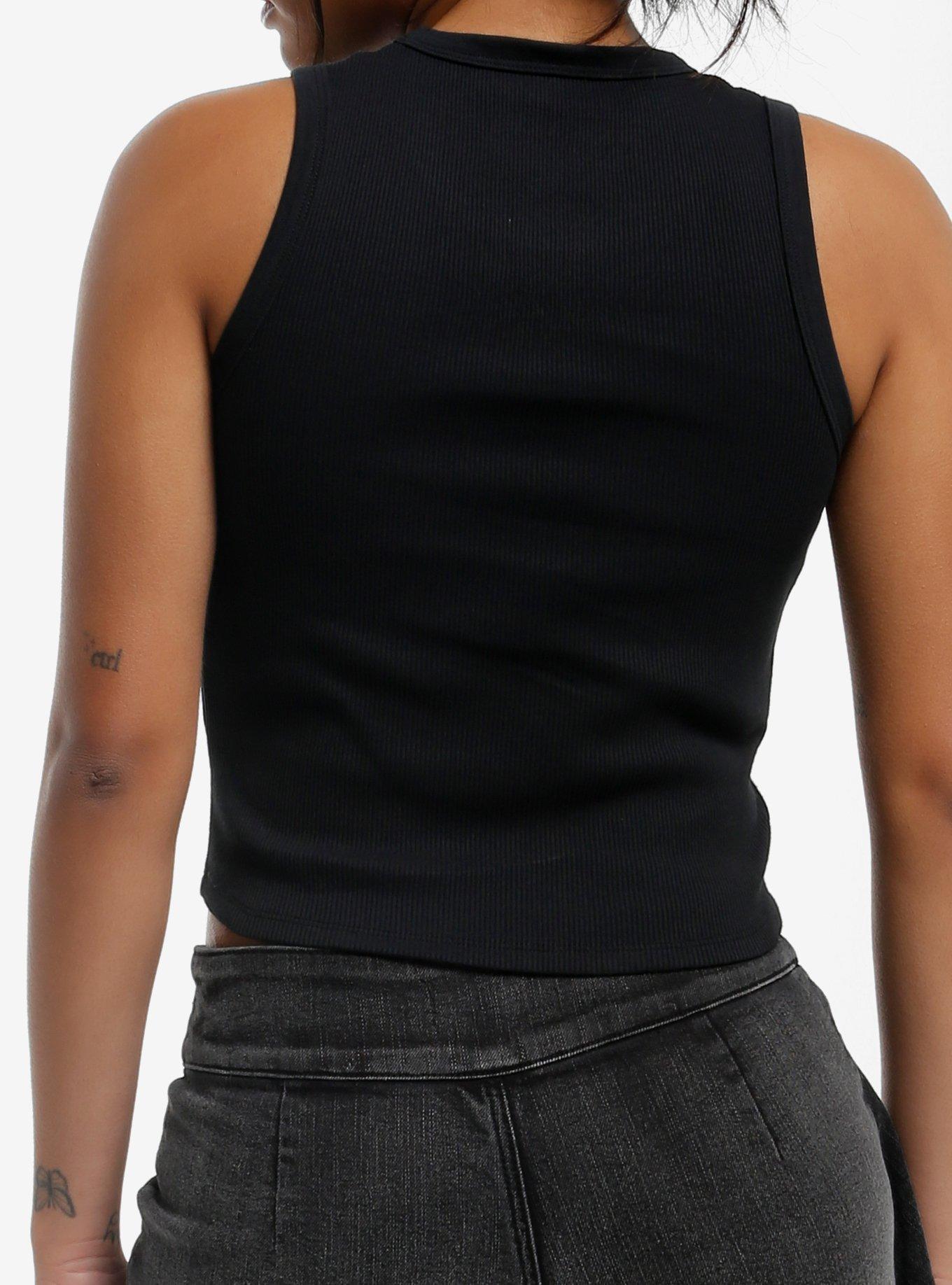 Evanescence Pink Butterfly Girls Tank Top, BLACK, alternate