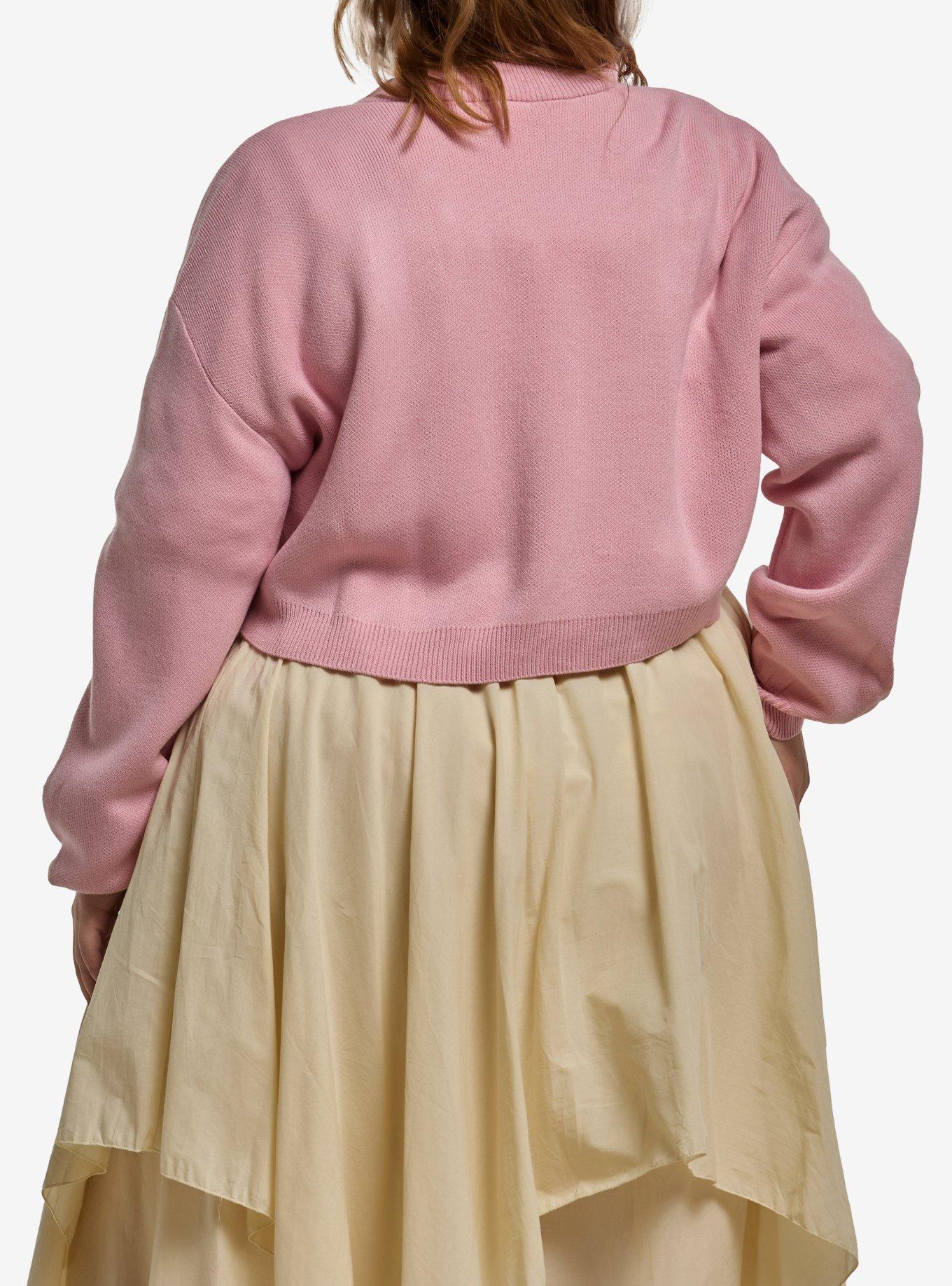 Disney Sleeping Beauty Icons Knit Shrug Plus Size, PINK, alternate - view 3