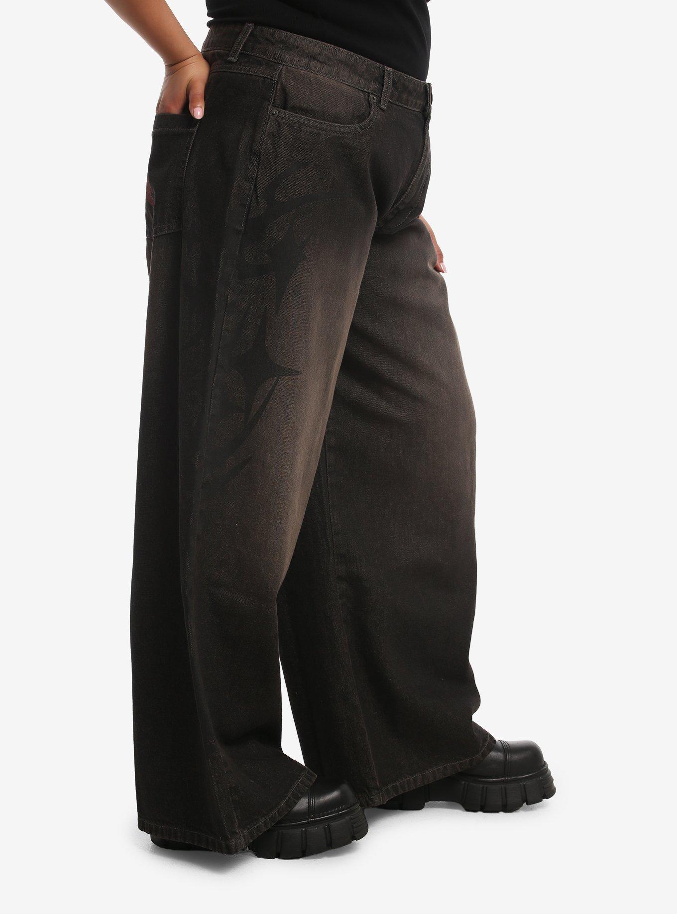 Sinners Dark Wash Wide Leg Jeans Plus Size, MULTI, alternate - view 3