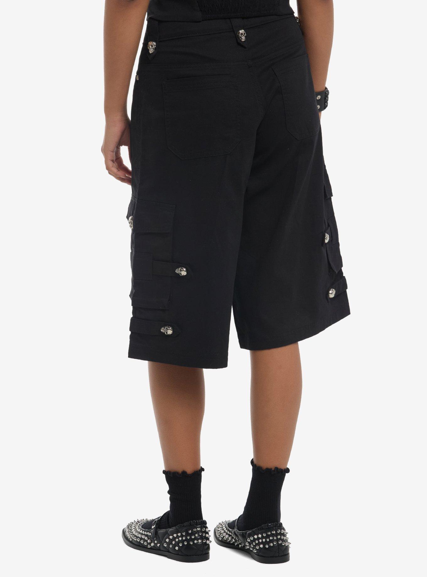 Social Collision Skull Hardware Cargo Shorts, , hi-res