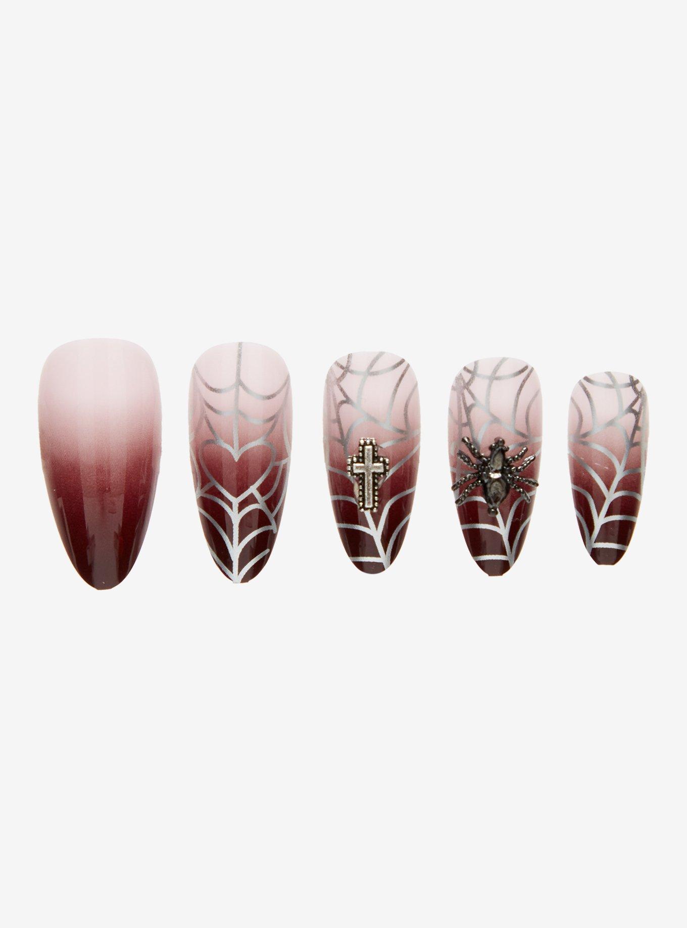 Spiderweb Gradient Press-On Nail Set, , hi-res