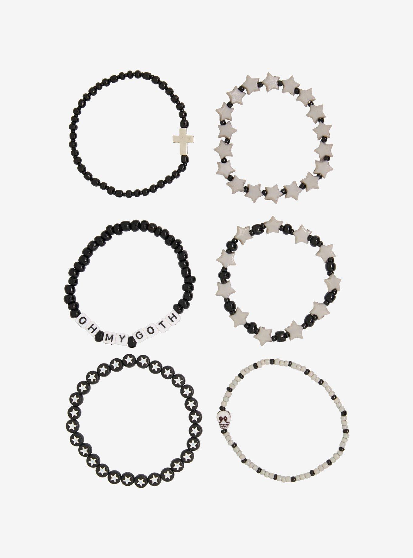 Oh My Goth Bead Bracelet Set, , hi-res