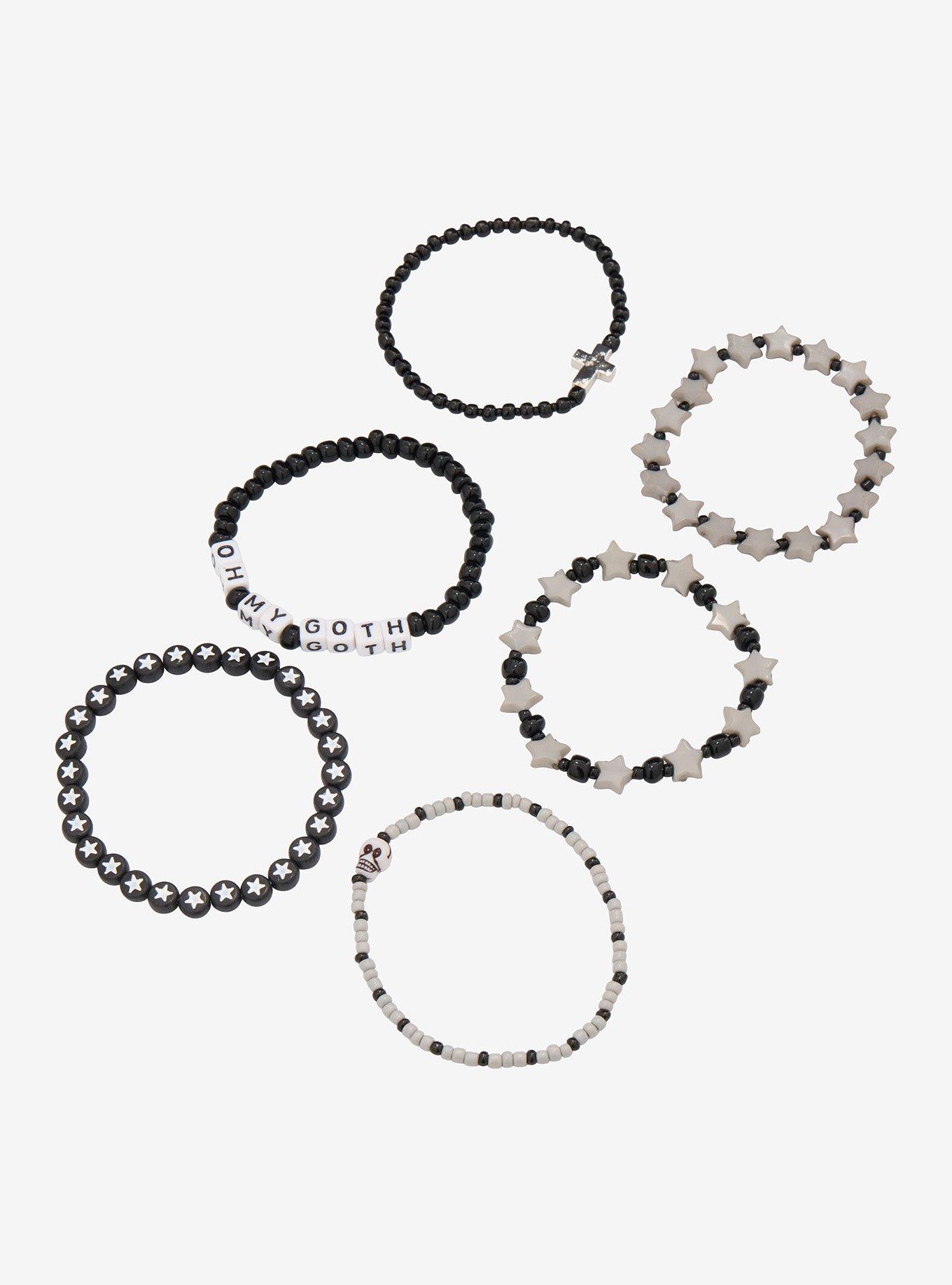 Oh My Goth Bead Bracelet Set, , alternate