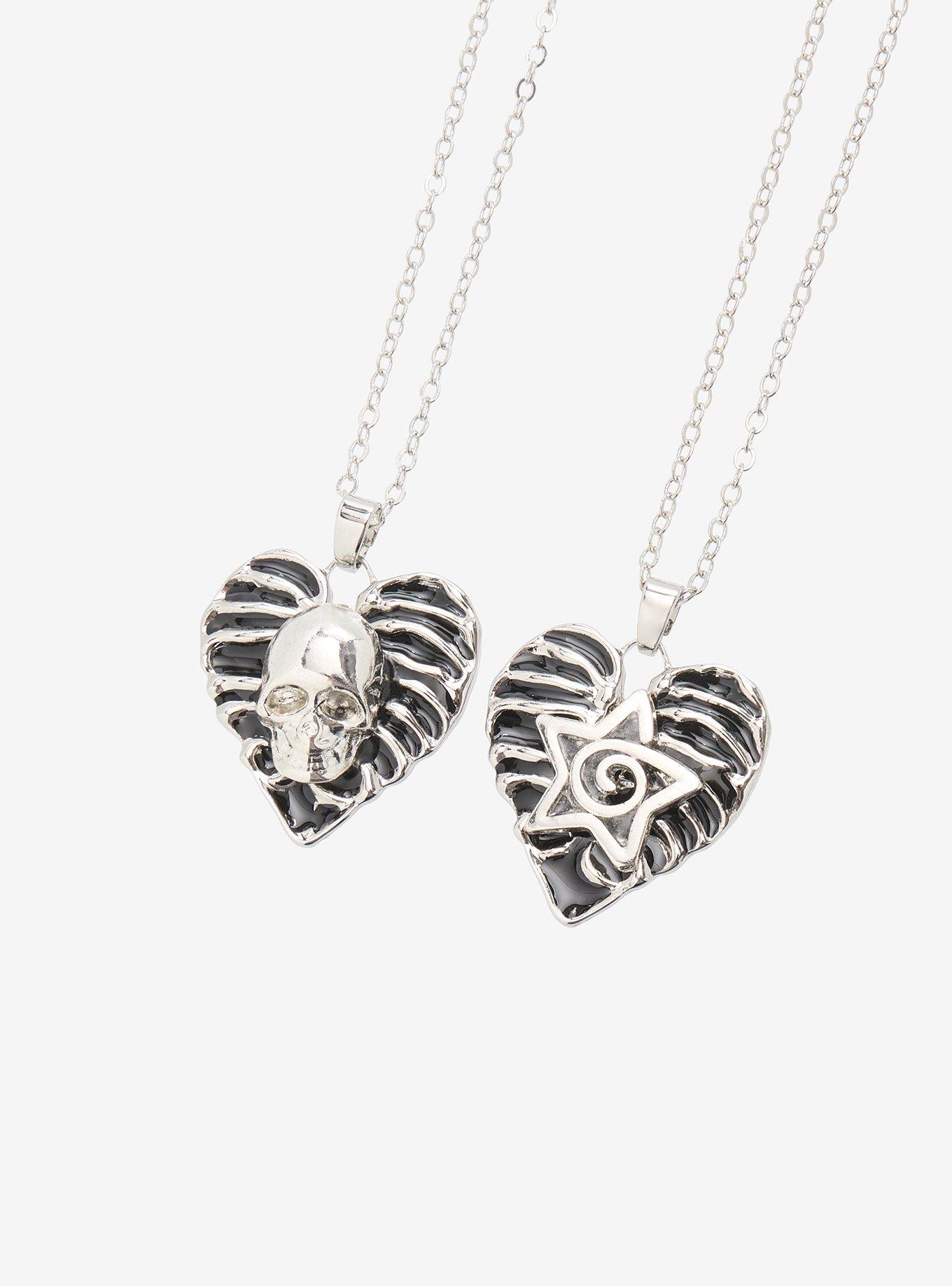 Rib Cage Heart Best Friend Necklace Set, , alternate