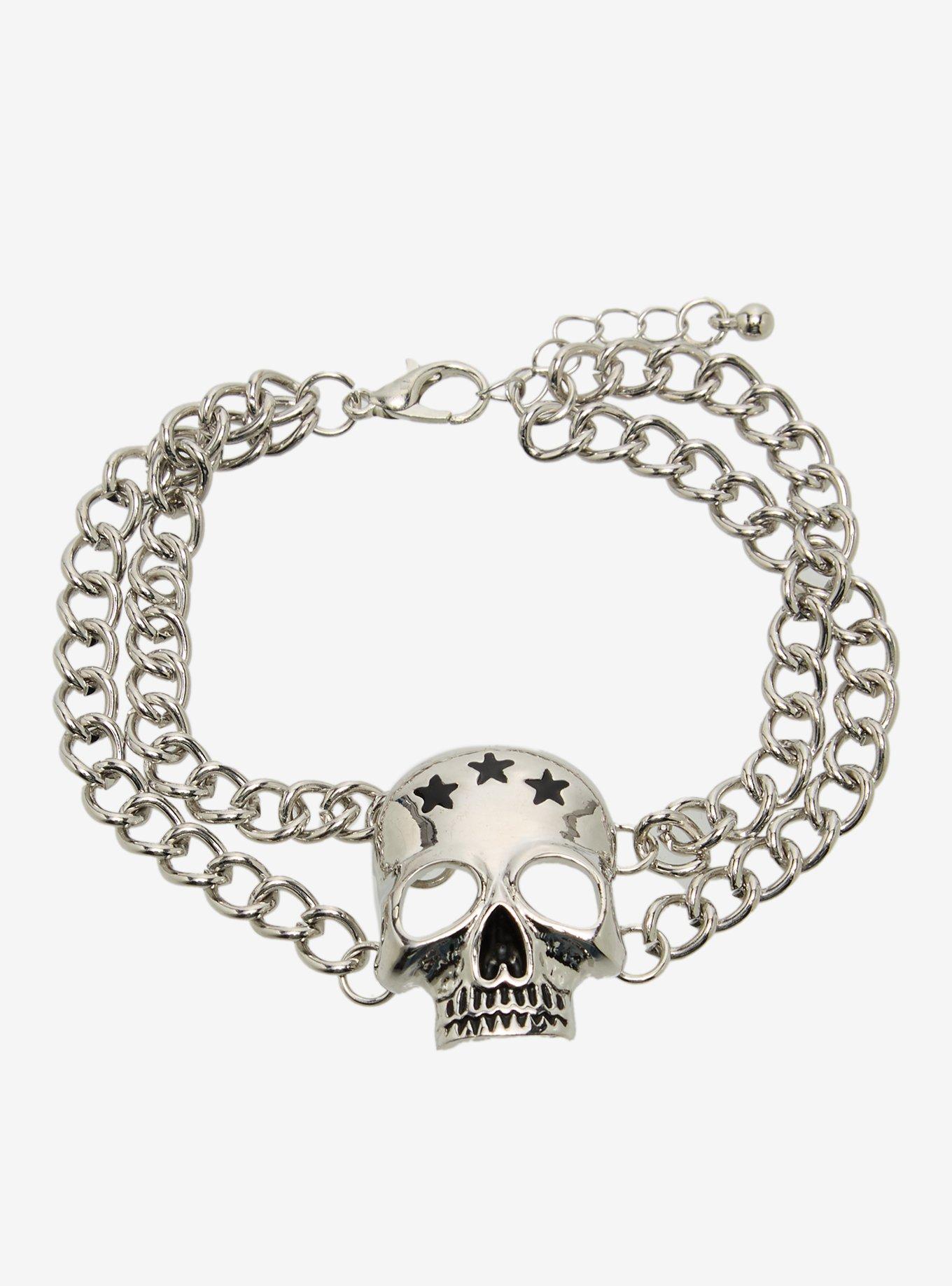 Star Skull Chain Bracelet, , hi-res