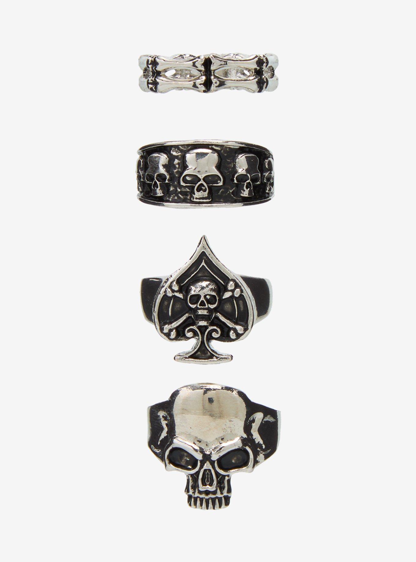 Skull Spade Bones Guys Ring Set, , hi-res