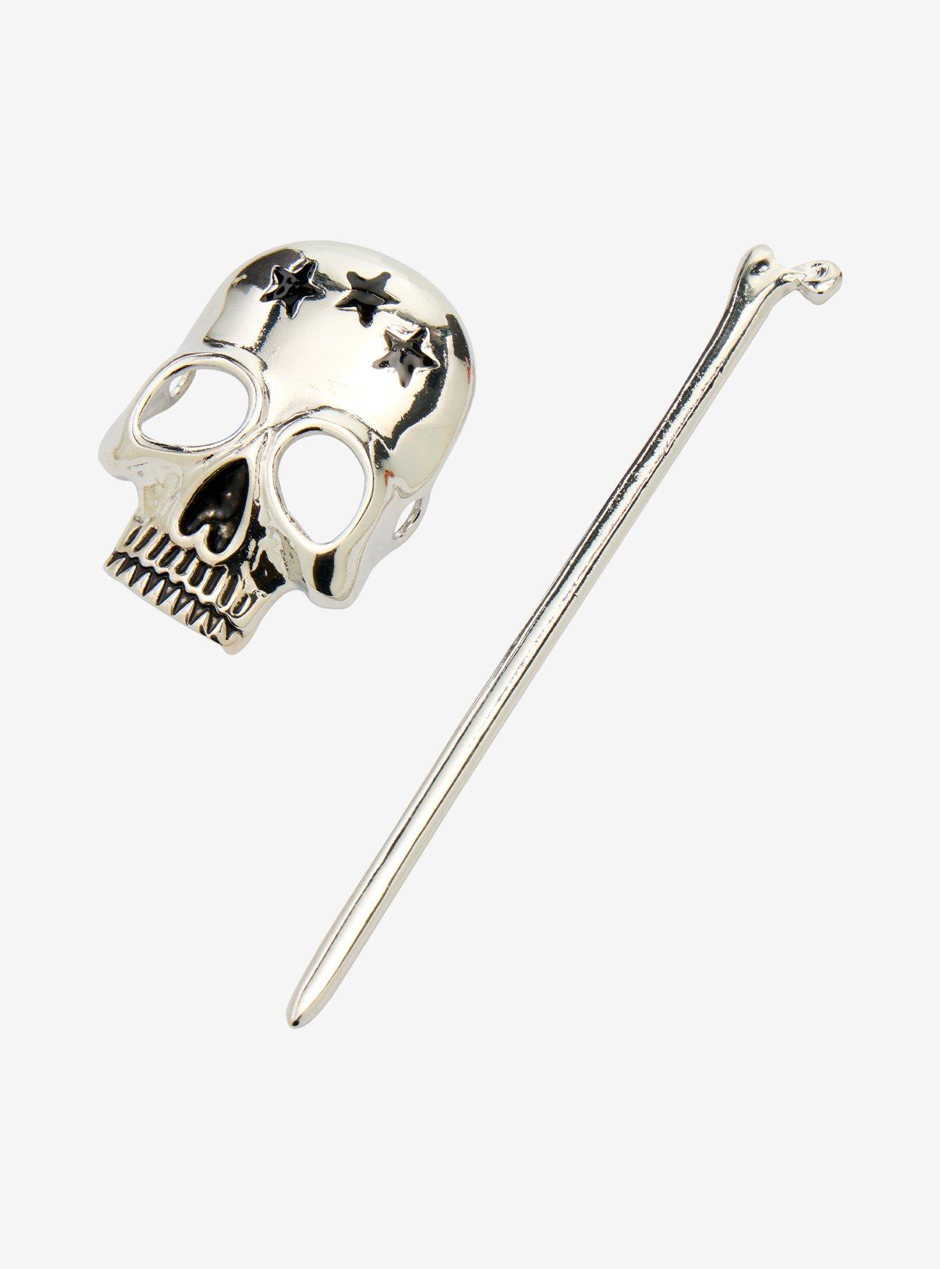 Skull & Stars Hair Pin, , alternate