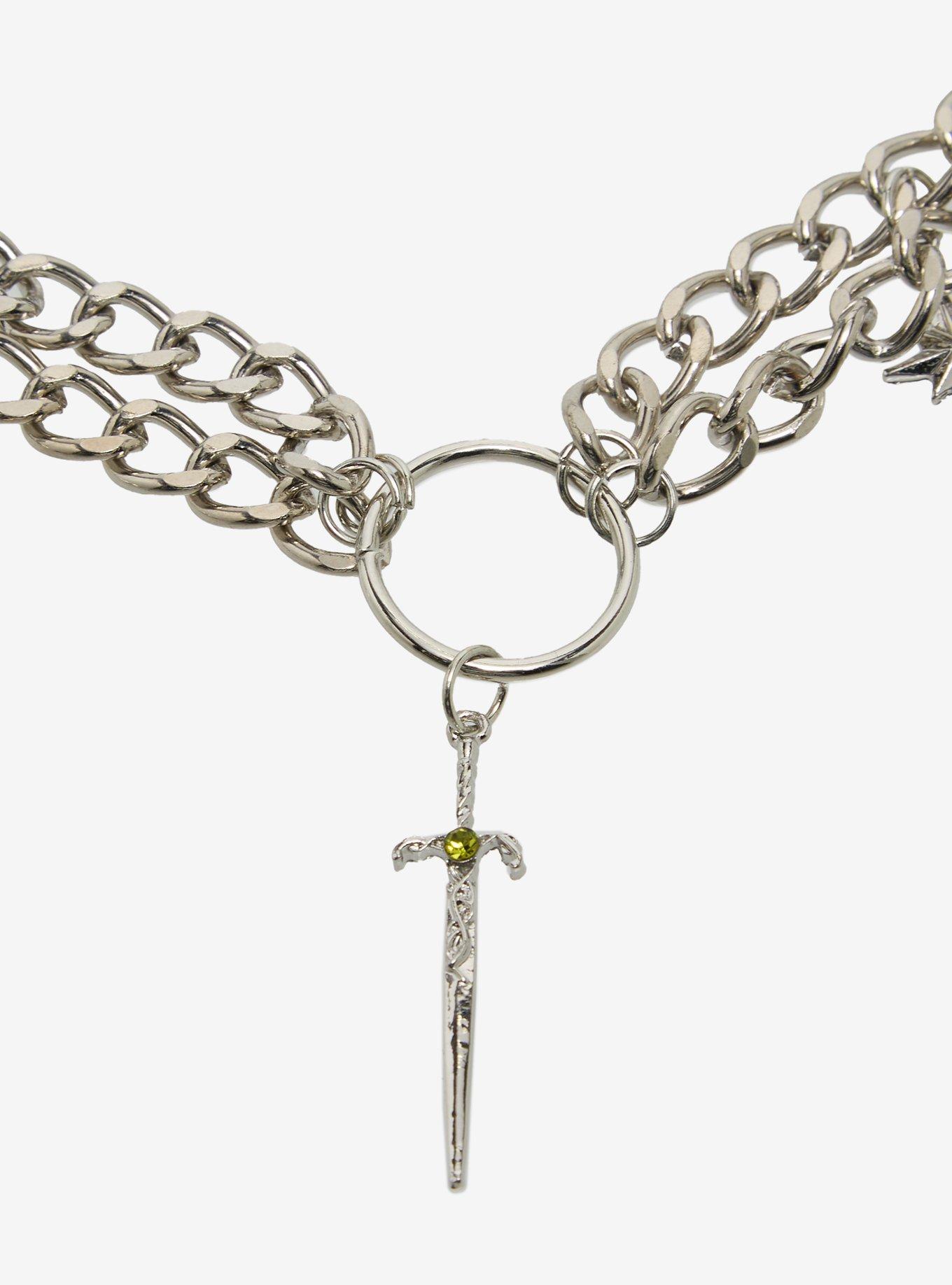 Thorn & Fable Celestial Dagger Choker, , alternate