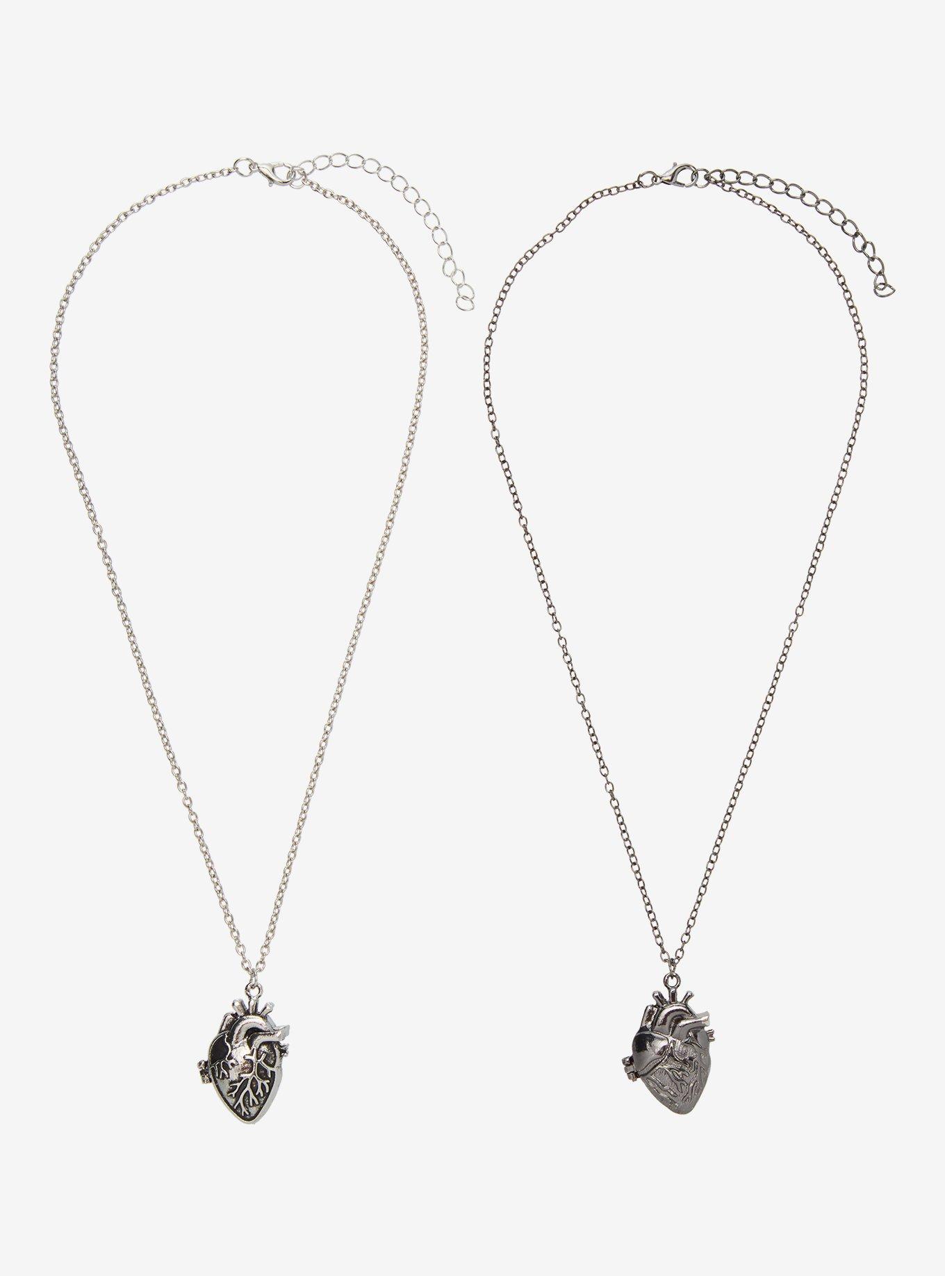 Cosmic Aura Anatomical Heart Best Friend Locket Necklace Set, , hi-res