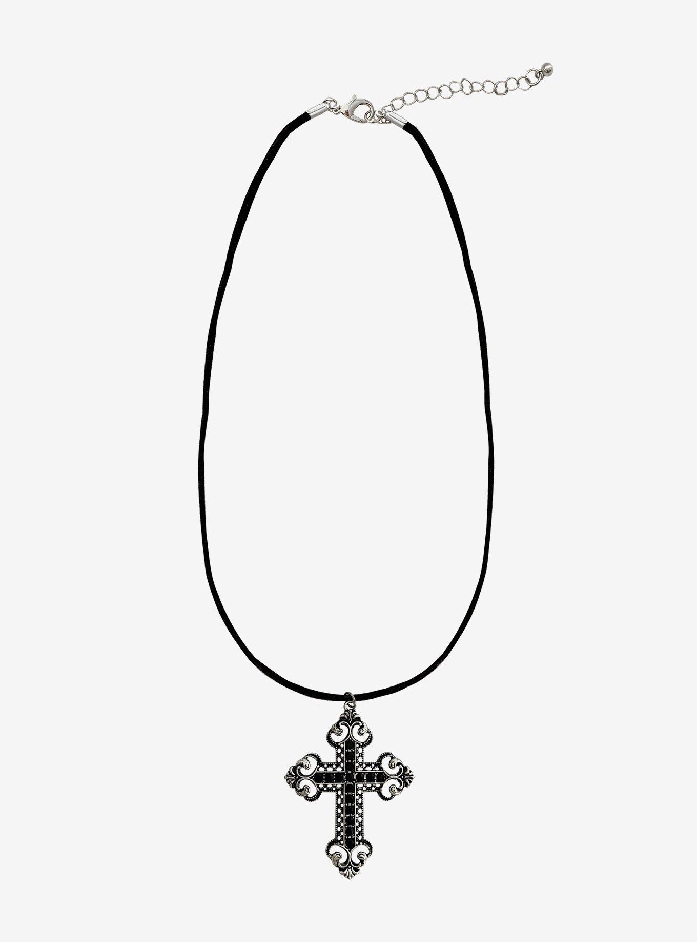 Cosmic Aura Gothic Cross Necklace, , hi-res