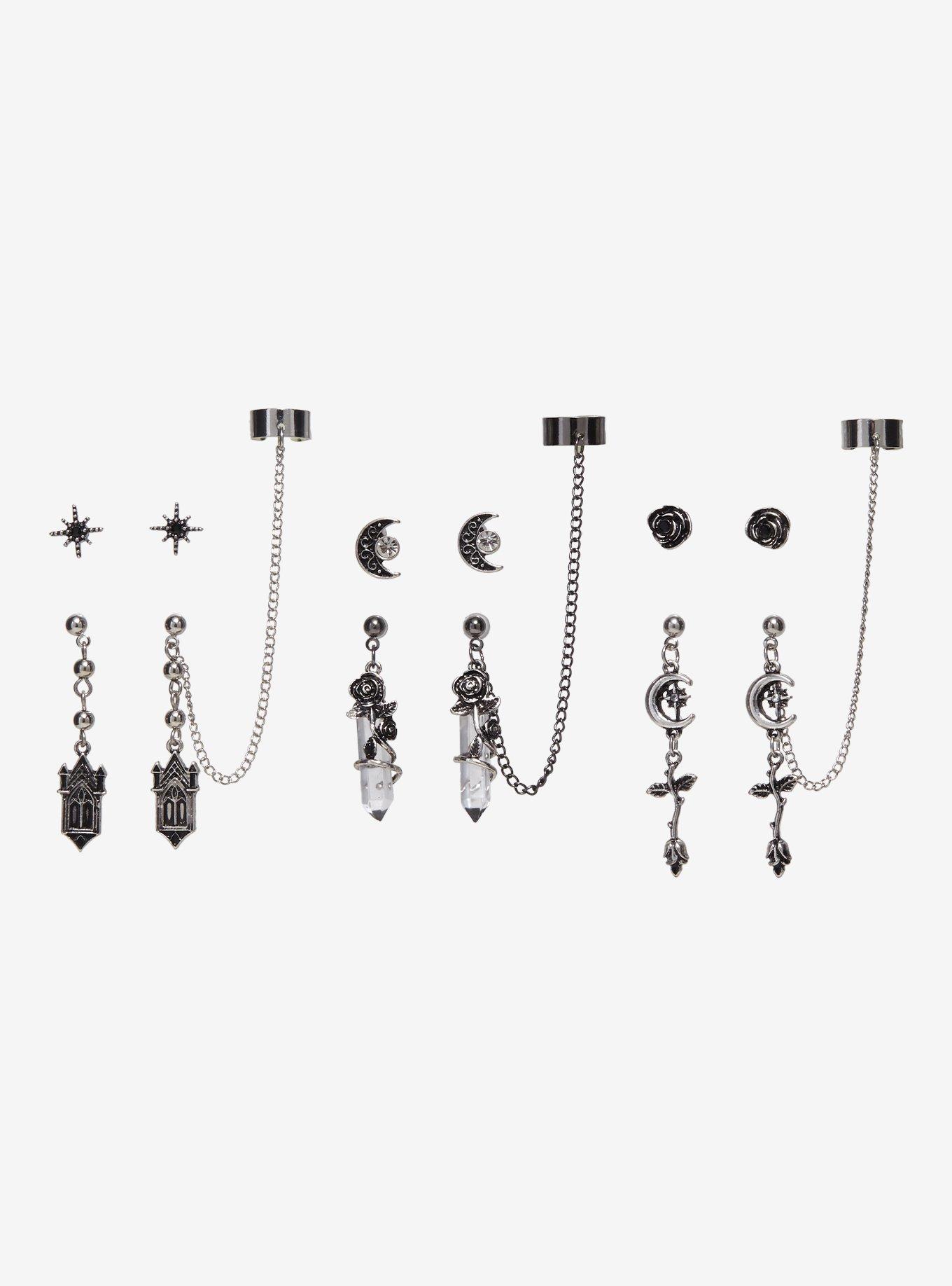 Thorn & Fable Castle Rose Earring Set, , hi-res