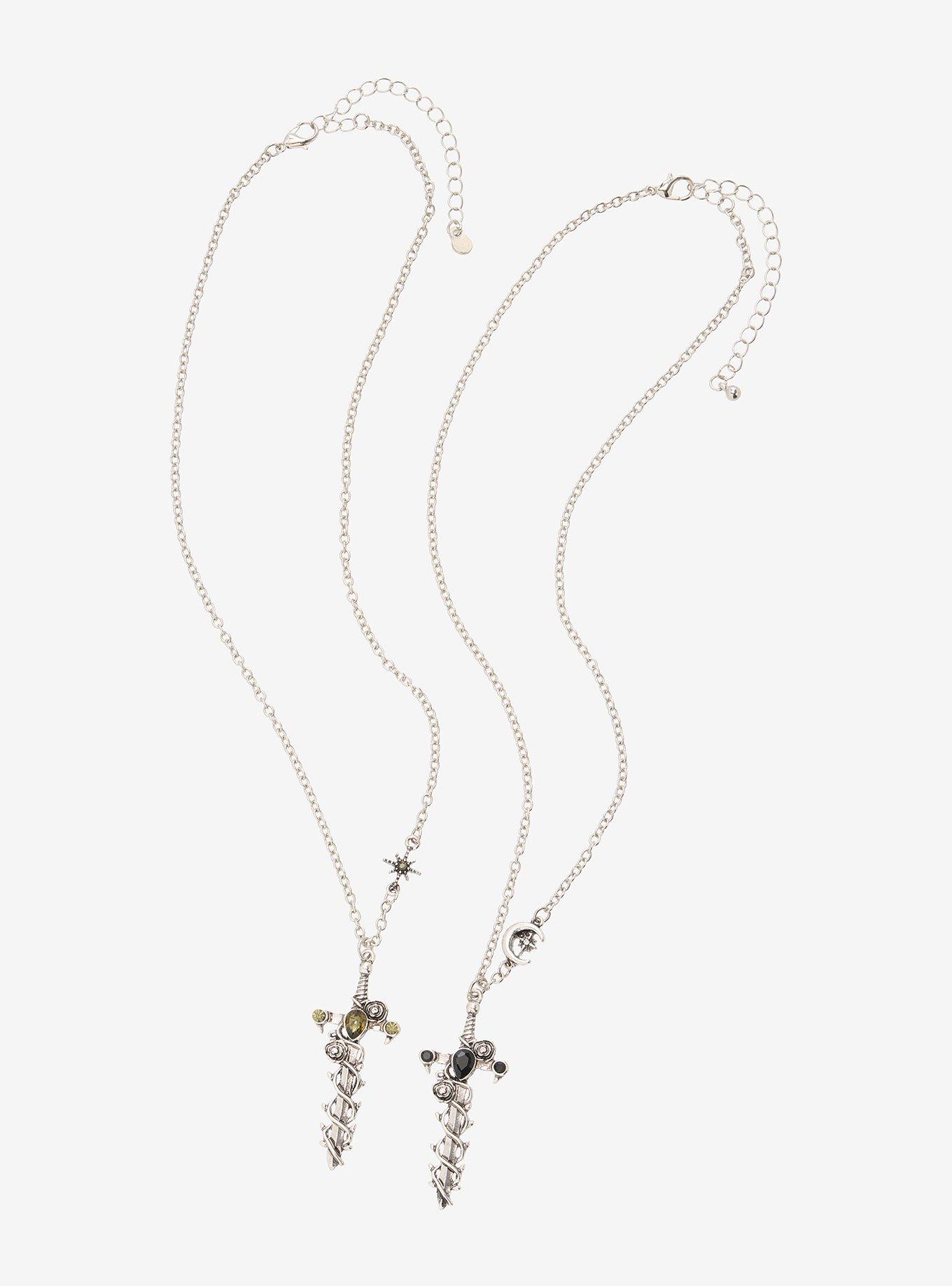 Thorn & Fable Celestial Dagger Best Friend Necklace Set, , hi-res