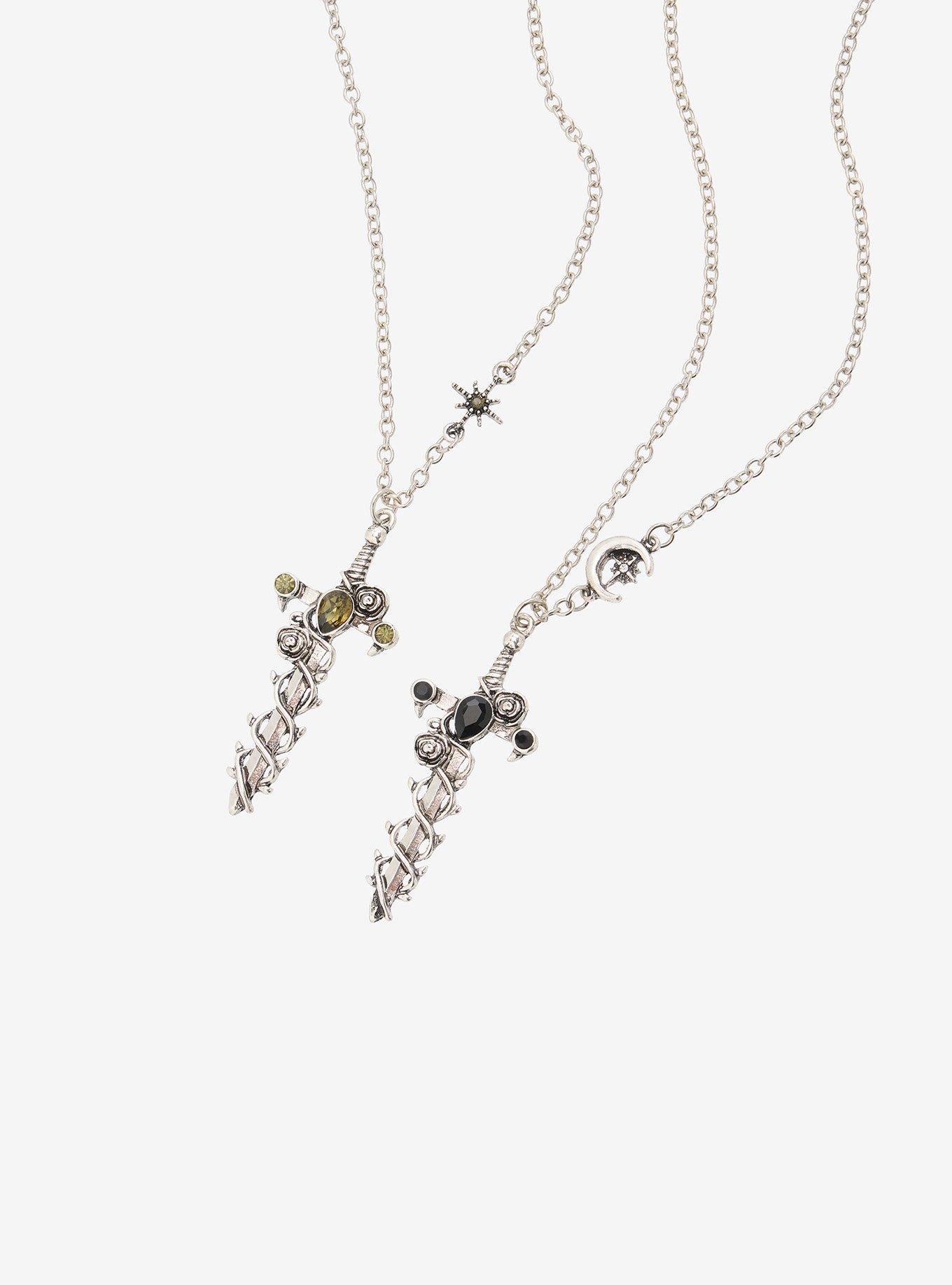 Thorn & Fable Celestial Dagger Best Friend Necklace Set, , alternate
