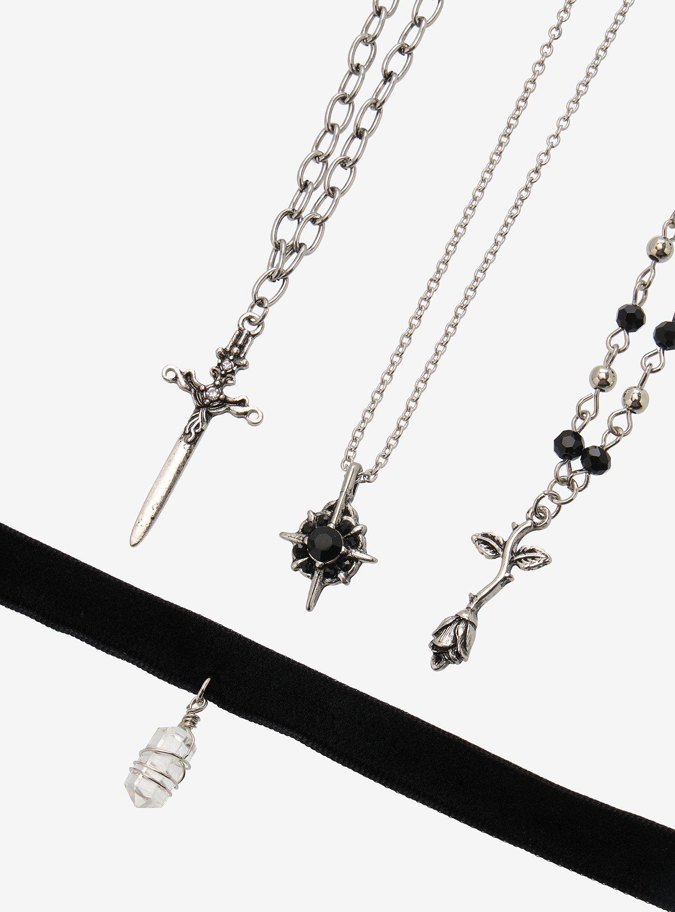 Thorn & Fable Rose Sword Necklace Set, , alternate
