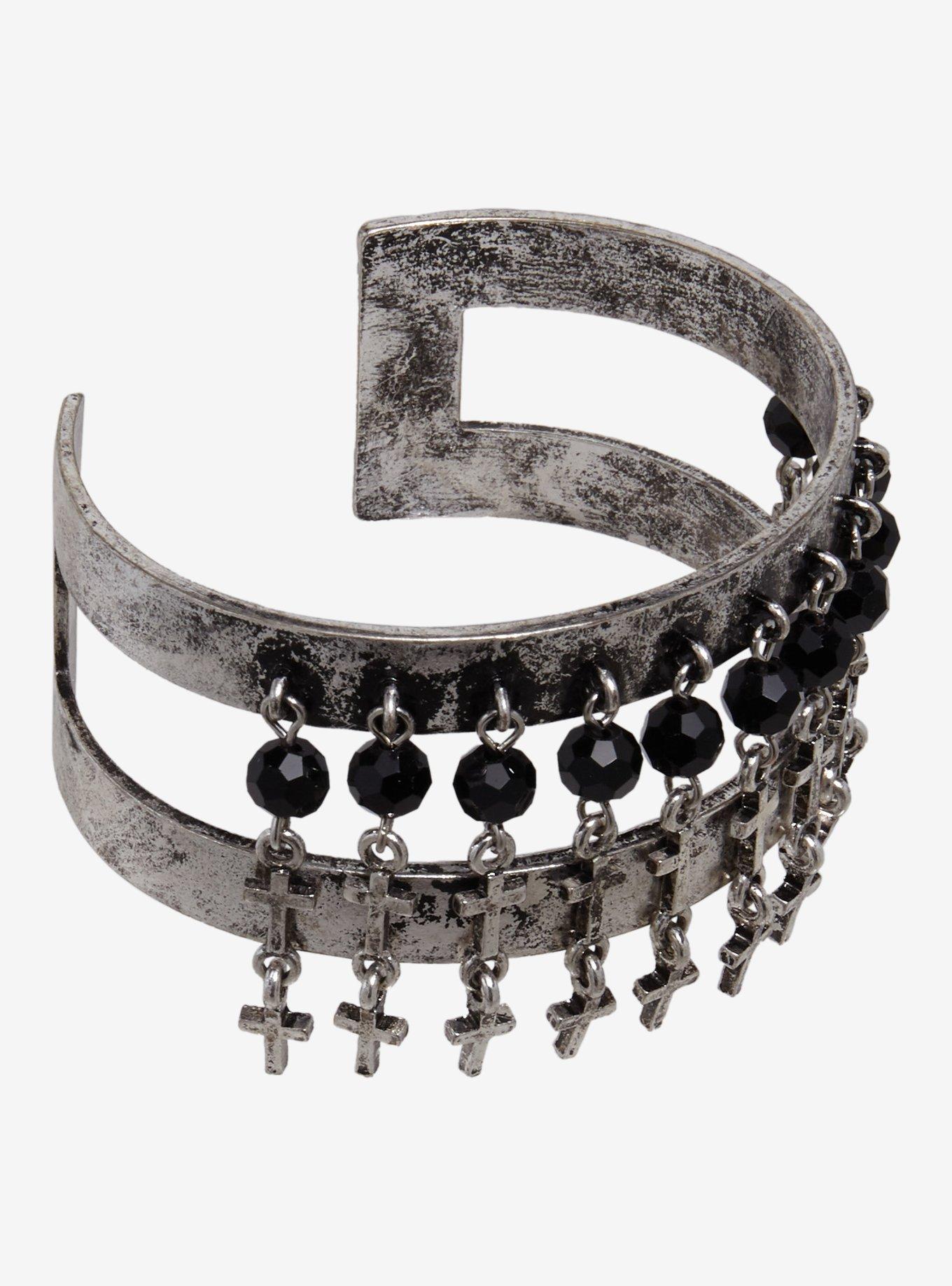 Thorn & Fable Cross Bangle Bracelet, , alternate