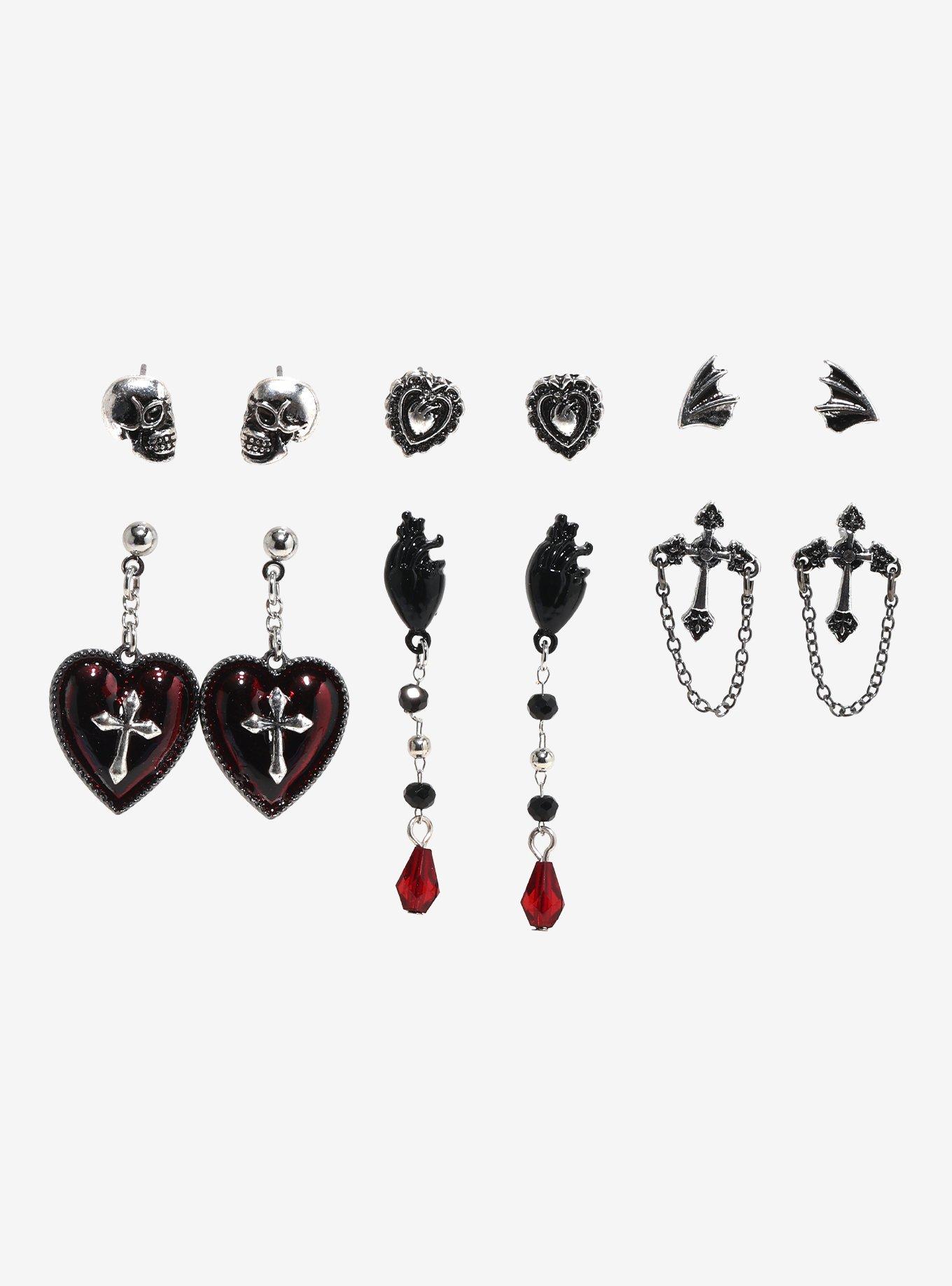 Cosmic Aura Gothic Vampire Earring Set, , hi-res