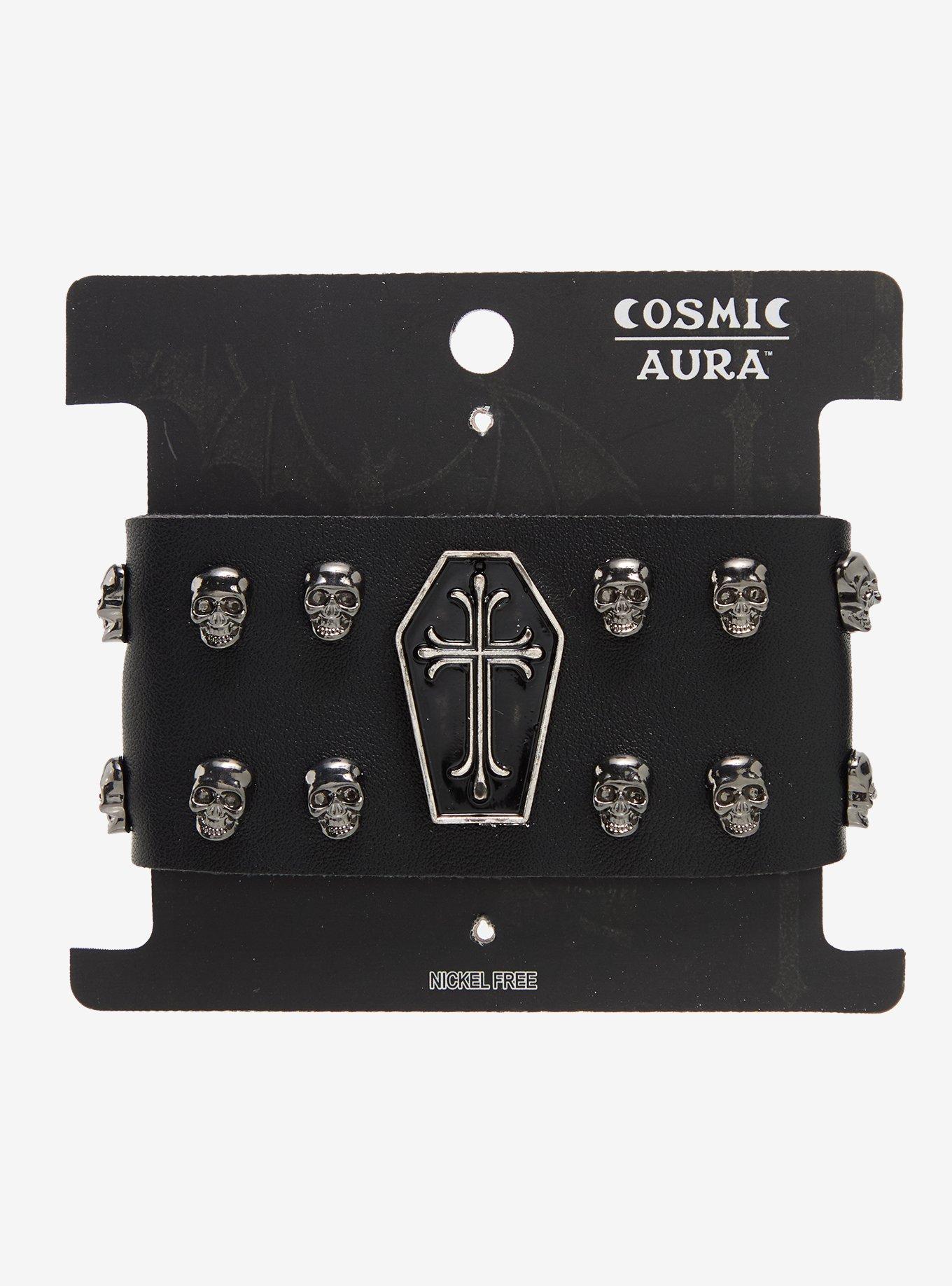 Cosmic Aura Coffin Skull Cuff Bracelet, , hi-res