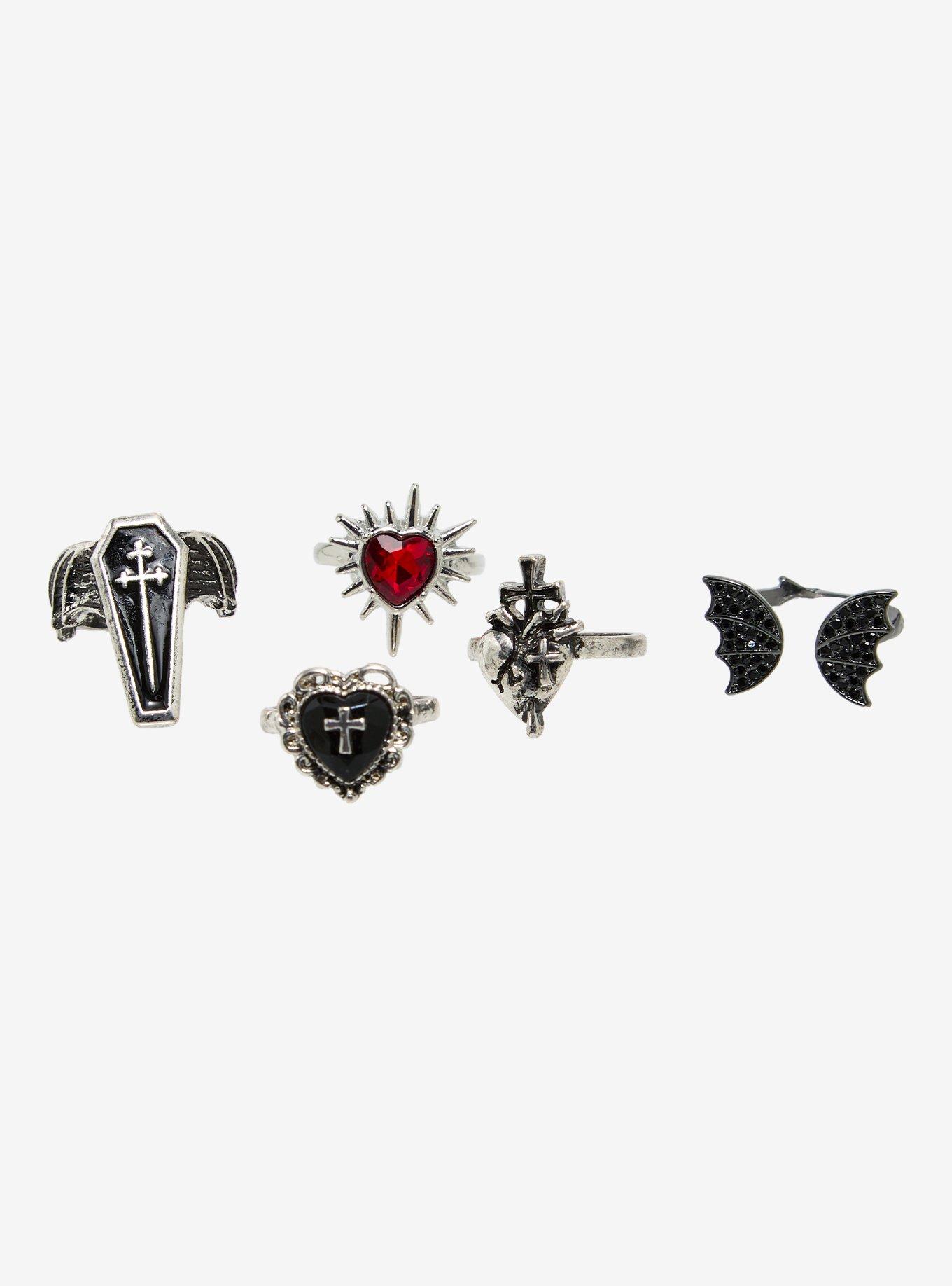 Cosmic Aura Vampire Coffin Ring Set, , hi-res
