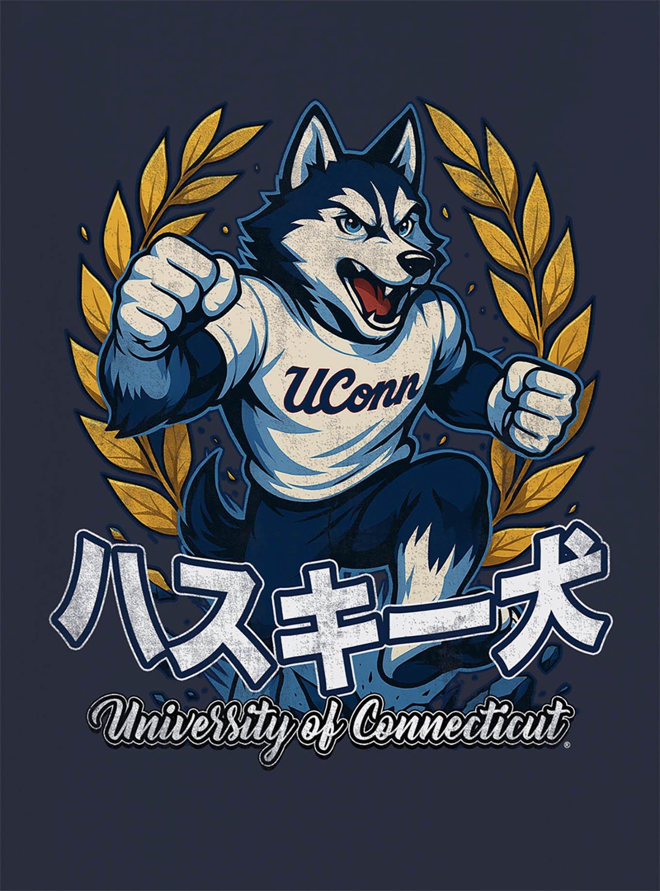 University of Connecticut Fierce Otaku Anime Mascot T-Shirt, , hi-res