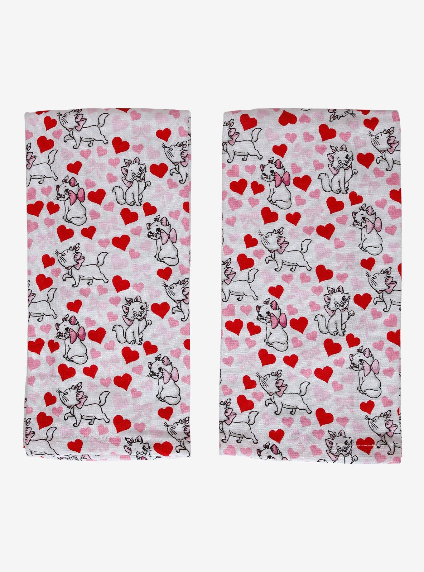 Disney The Aristocats Marie Hearts Allover Print Kitchen Towel Set, , hi-res
