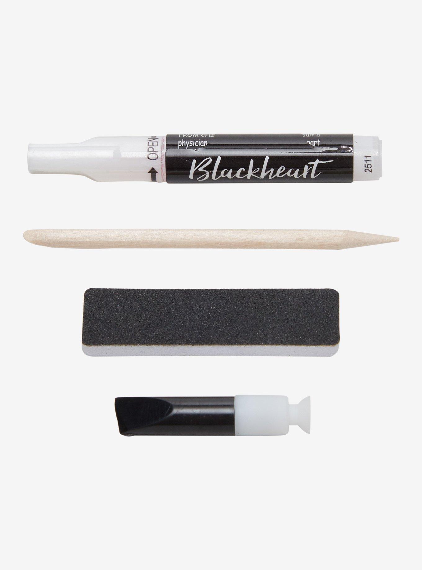 Blackheart Red & Black Star Rhinestone Press-On Nail Set, , alternate