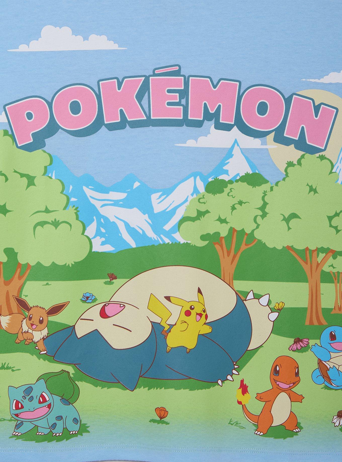 Pok&eacute;mon Group Scene Cropped T-Shirt - BoxLunch Exclusive, , hi-res