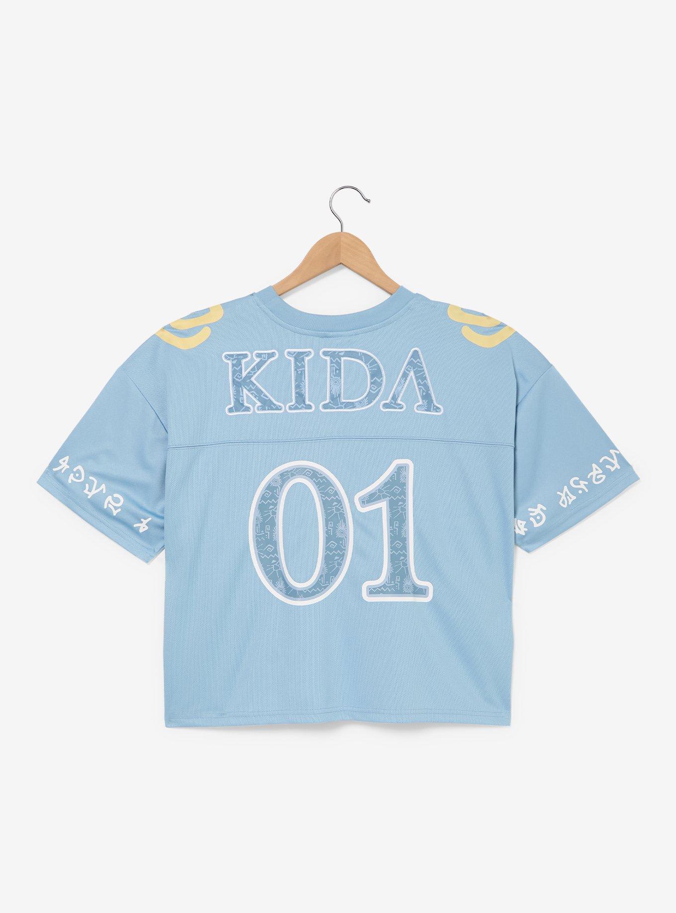 Disney Atlantis: The Lost Empire Kida Women's Plus Size Cropped Football Jersey - BoxLunch Exclusive, , hi-res