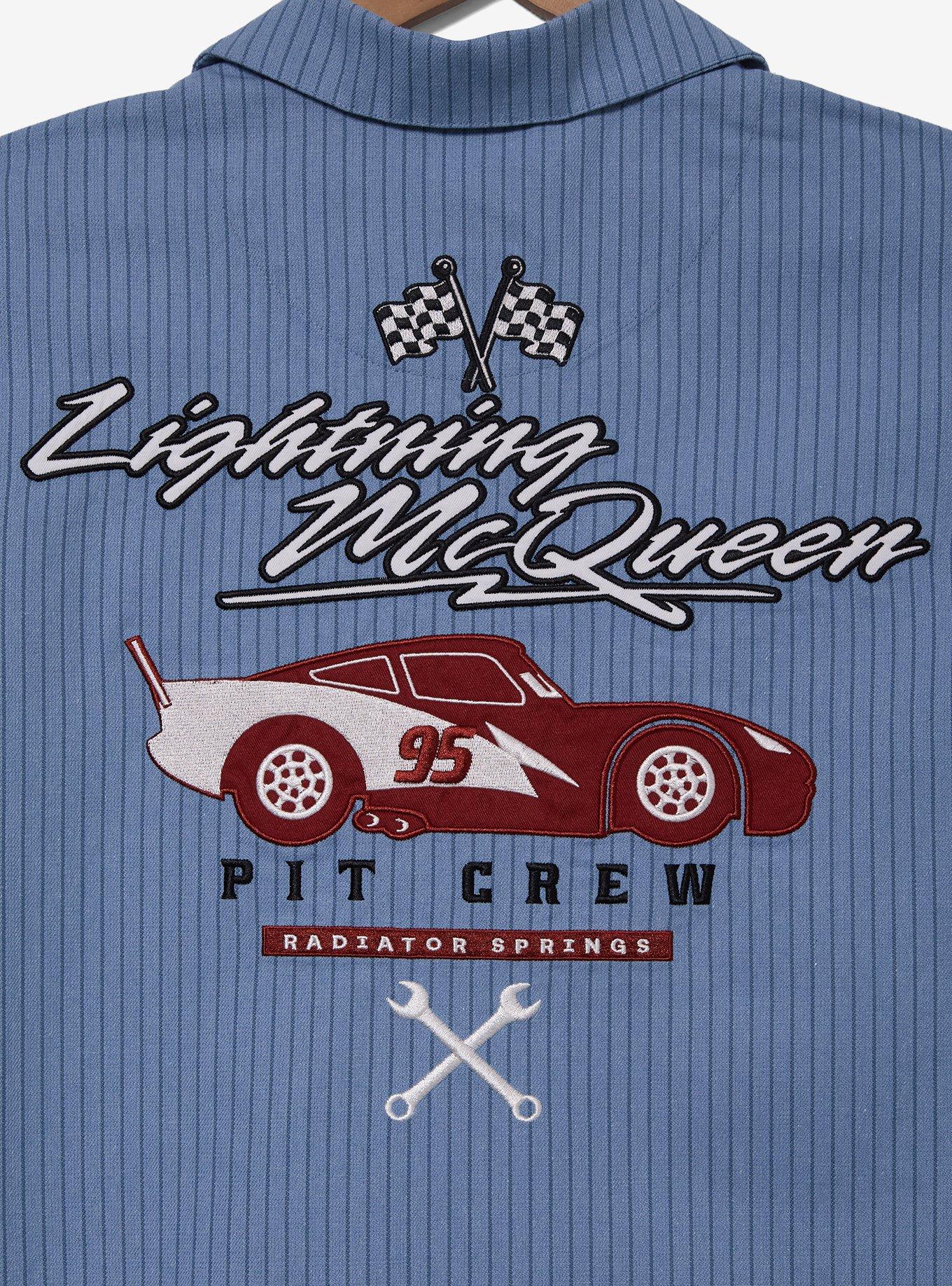 Disney Pixar Cars Garage Woven Button-Up &mdash; BoxLunch Exclusive, BLUE, alternate