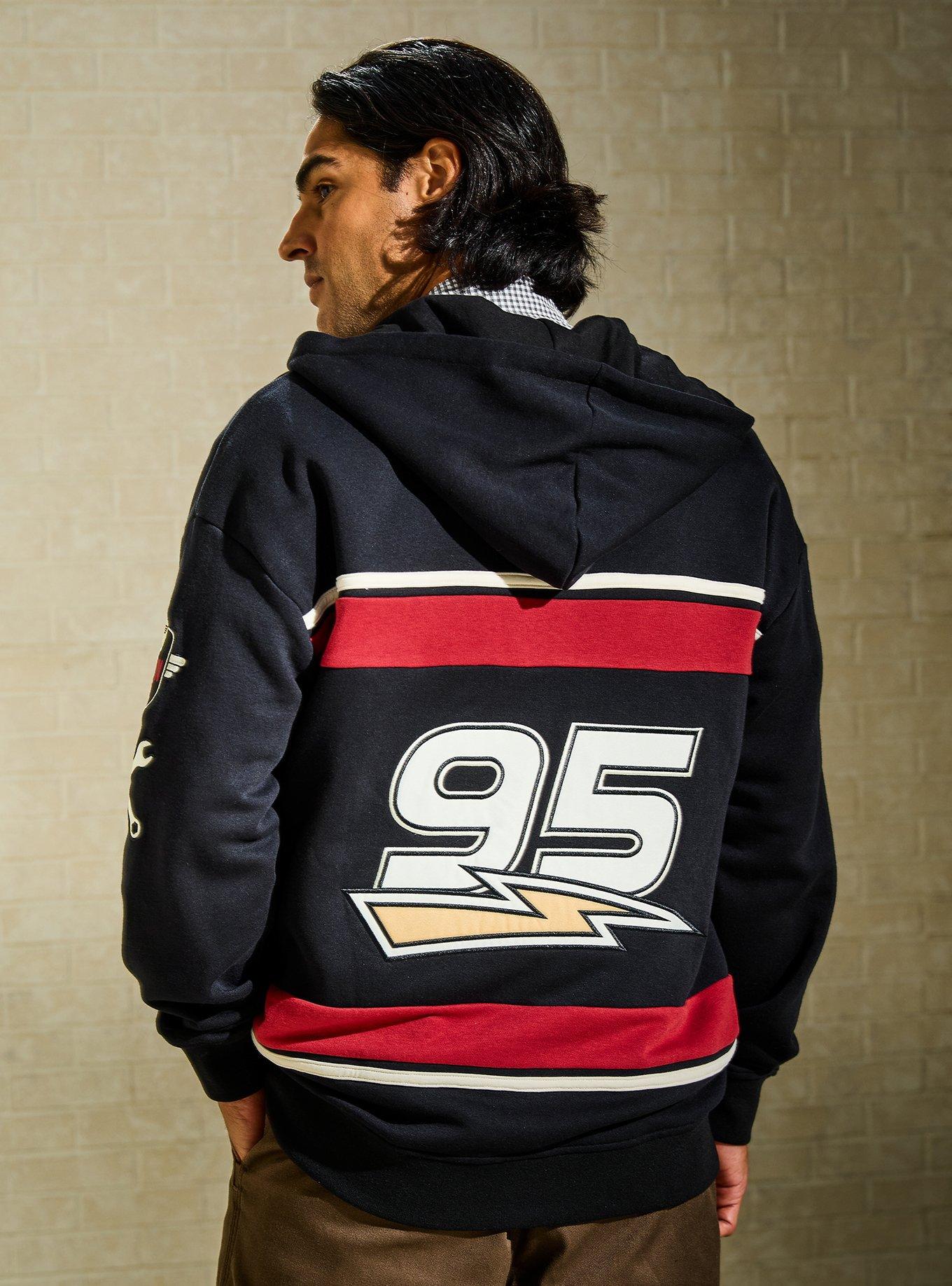 Disney Pixar Cars Lightning McQueen Patches Zip Hoodie &mdash; BoxLunch Exclusive, , hi-res