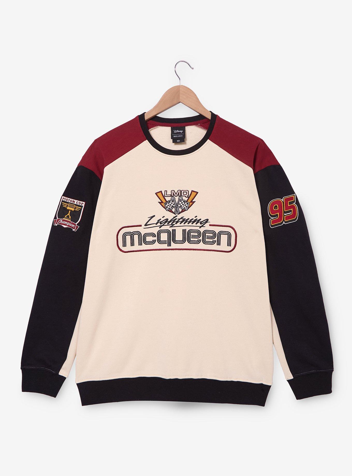 Disney Pixar Cars Lightning McQueen Color Block Crewneck &mdash; BoxLunch Exclusive, , hi-res