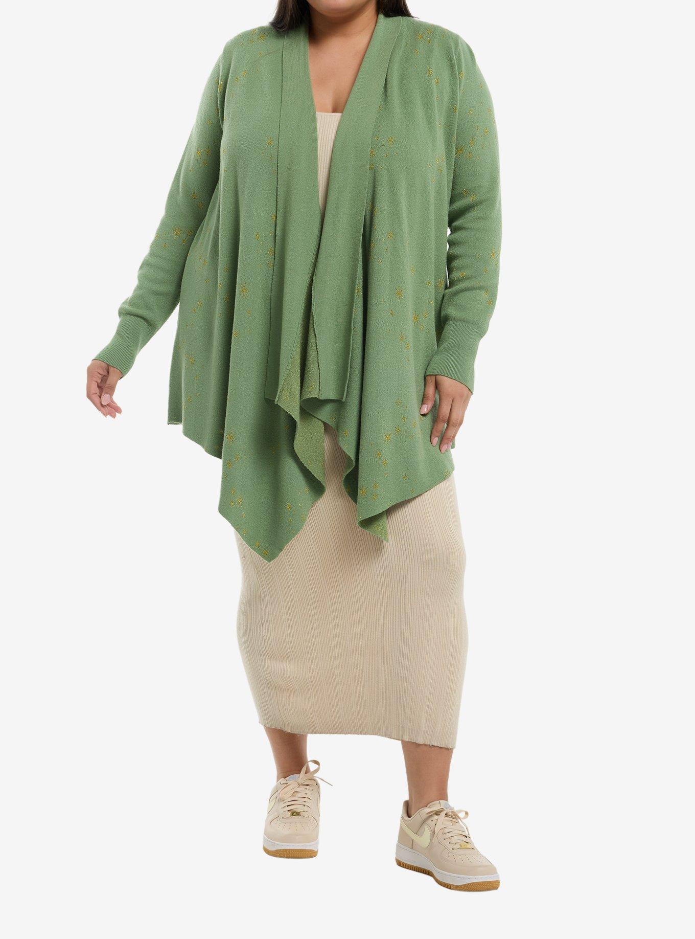 Her Universe Disney Peter Pan Tinker Bell Icons Drape Cardigan Plus Size Her Universe Exclusive, , hi-res