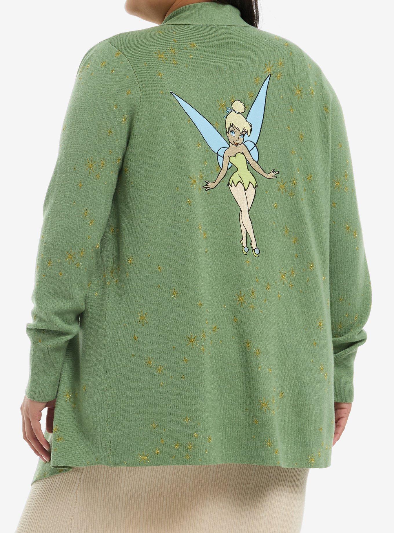 Her Universe Disney Peter Pan Tinker Bell Icons Drape Cardigan Plus Size Her Universe Exclusive, MULTI, alternate - view 3