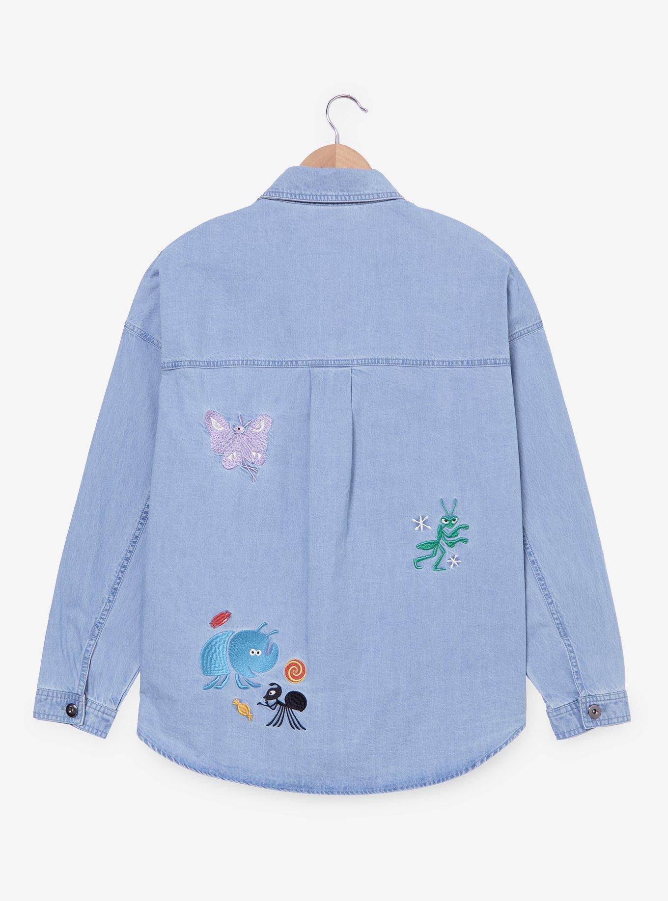 Disney Pixar A Bug's Life Embroidered Women's Long Sleeve Button-Up &mdash; BoxLunch Exclusive, , hi-res