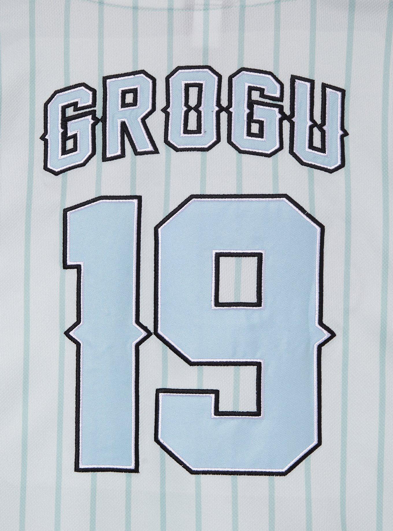 Star Wars The Mandalorian Grogu Women's Cropped Striped Baseball Jersey - BoxLunch Exclusive, LIGHT GREEN, alternate