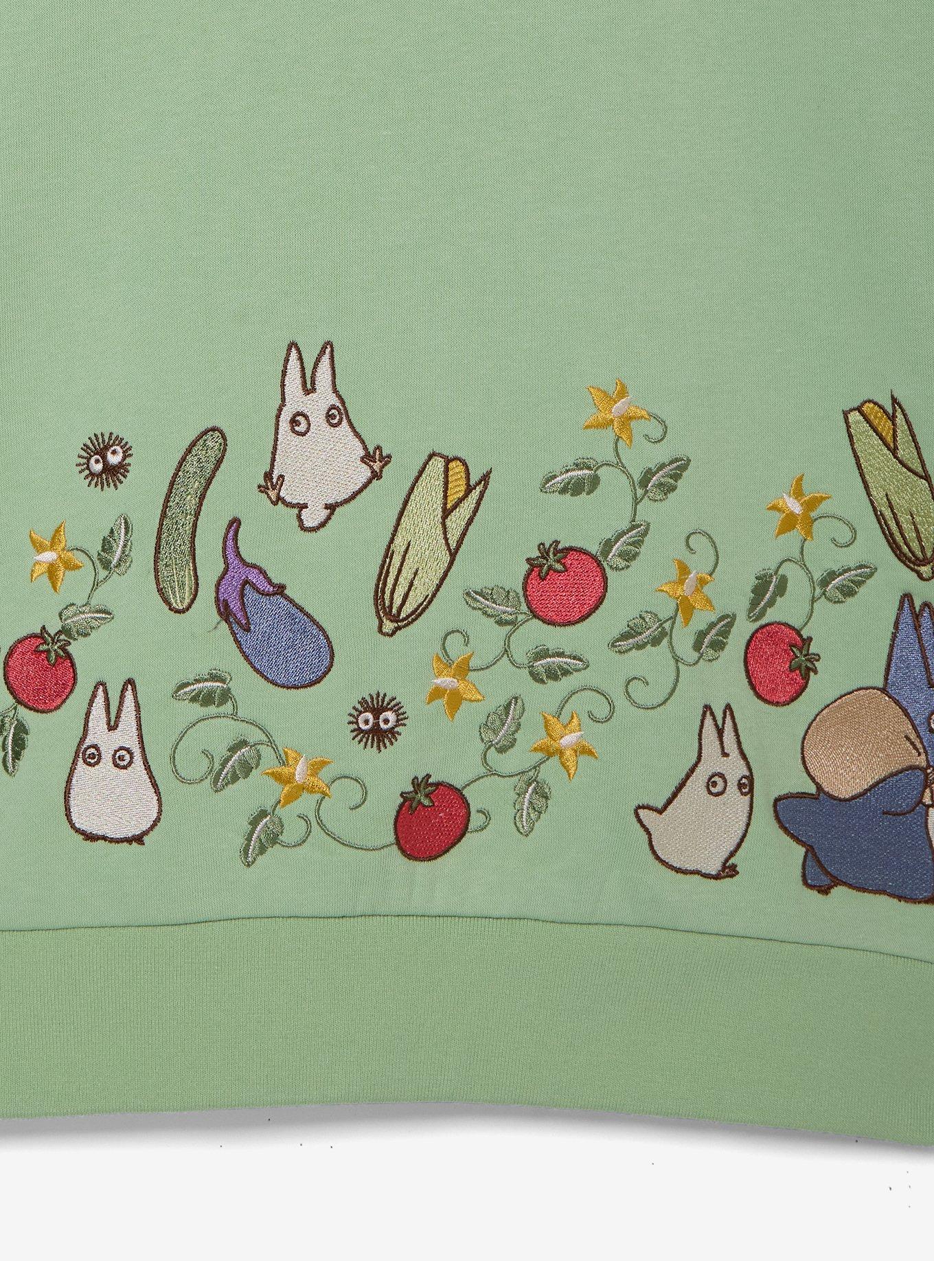 Studio Ghibli&reg; My Neighbor Totoro Veggies Embroidered Crewneck &mdash; BoxLunch Exclusive, SAGE, alternate