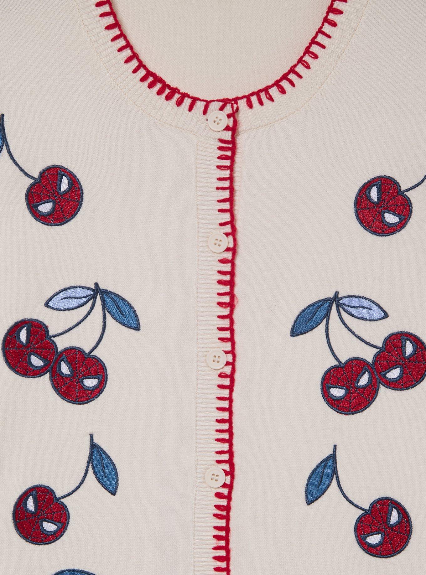 Marvel Spider-Man Mask Cherries Women's Plus Cardigan - BoxLunch Exclusive