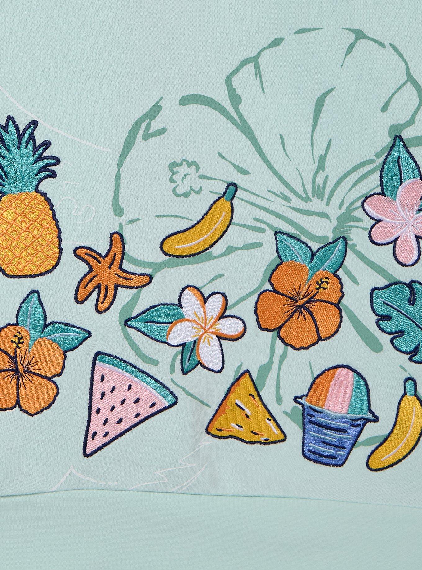 Disney Lilo & Stitch Tropical Fruit Crewneck &mdash; BoxLunch Exclusive, AQUA, alternate