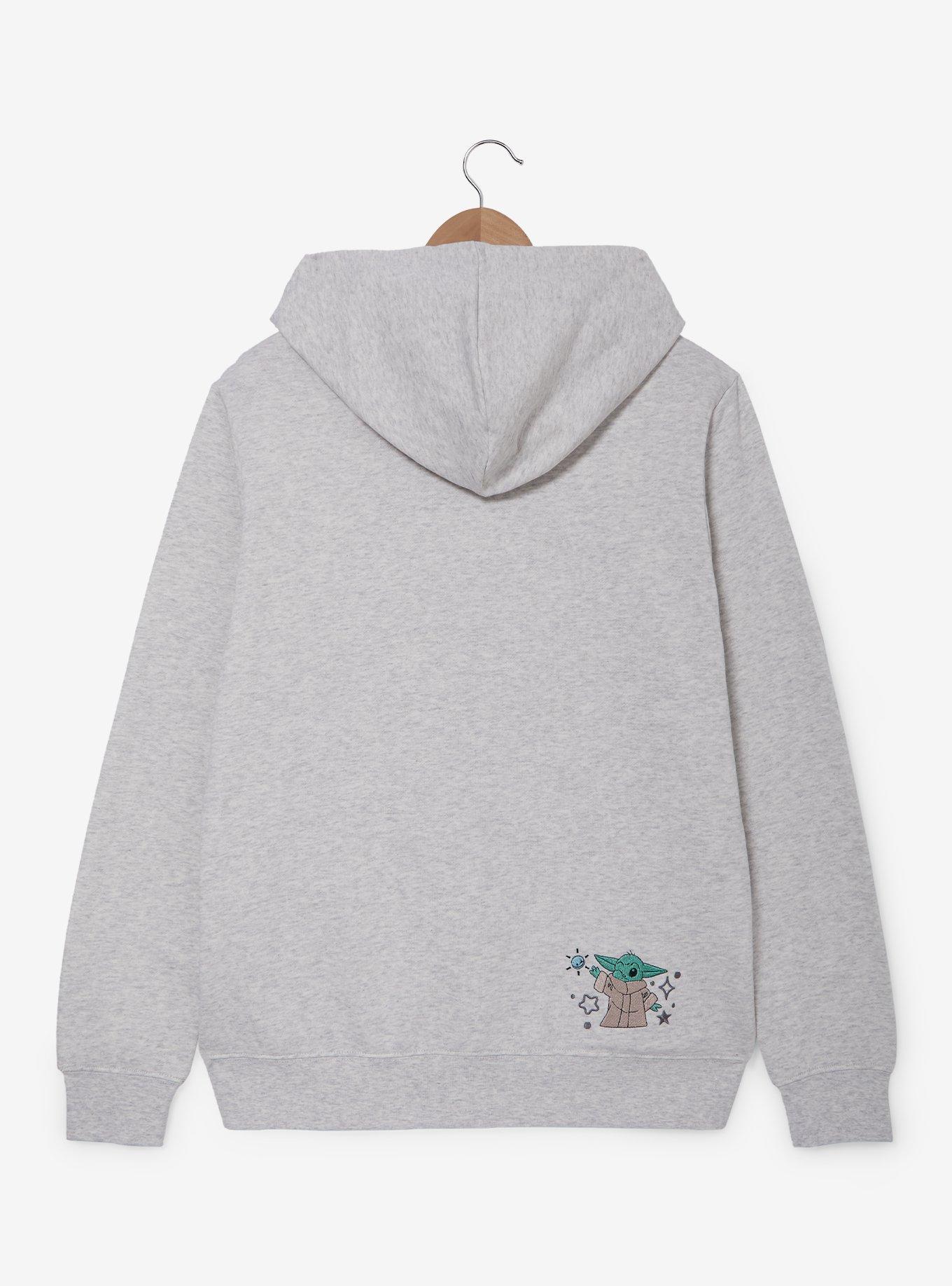 Star Wars The Mandalorian Grogu & Frogs Embroidered Zippered Hoodie - BoxLunch Exclusive, , hi-res