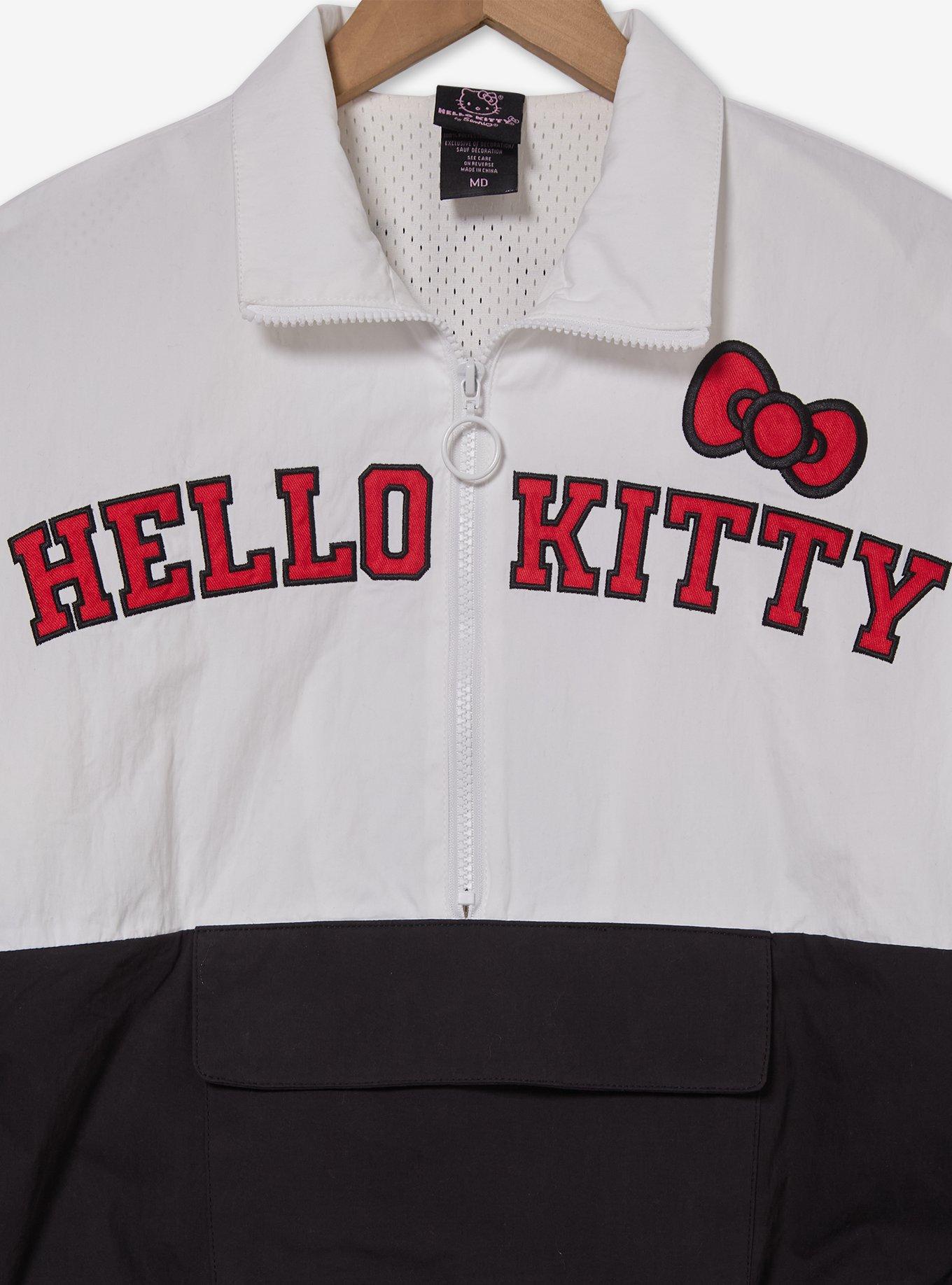 Sanrio Hello Kitty Icons Women's Plus Size Cropped Windbreaker - BoxLunch Exclusive, MULTI, alternate